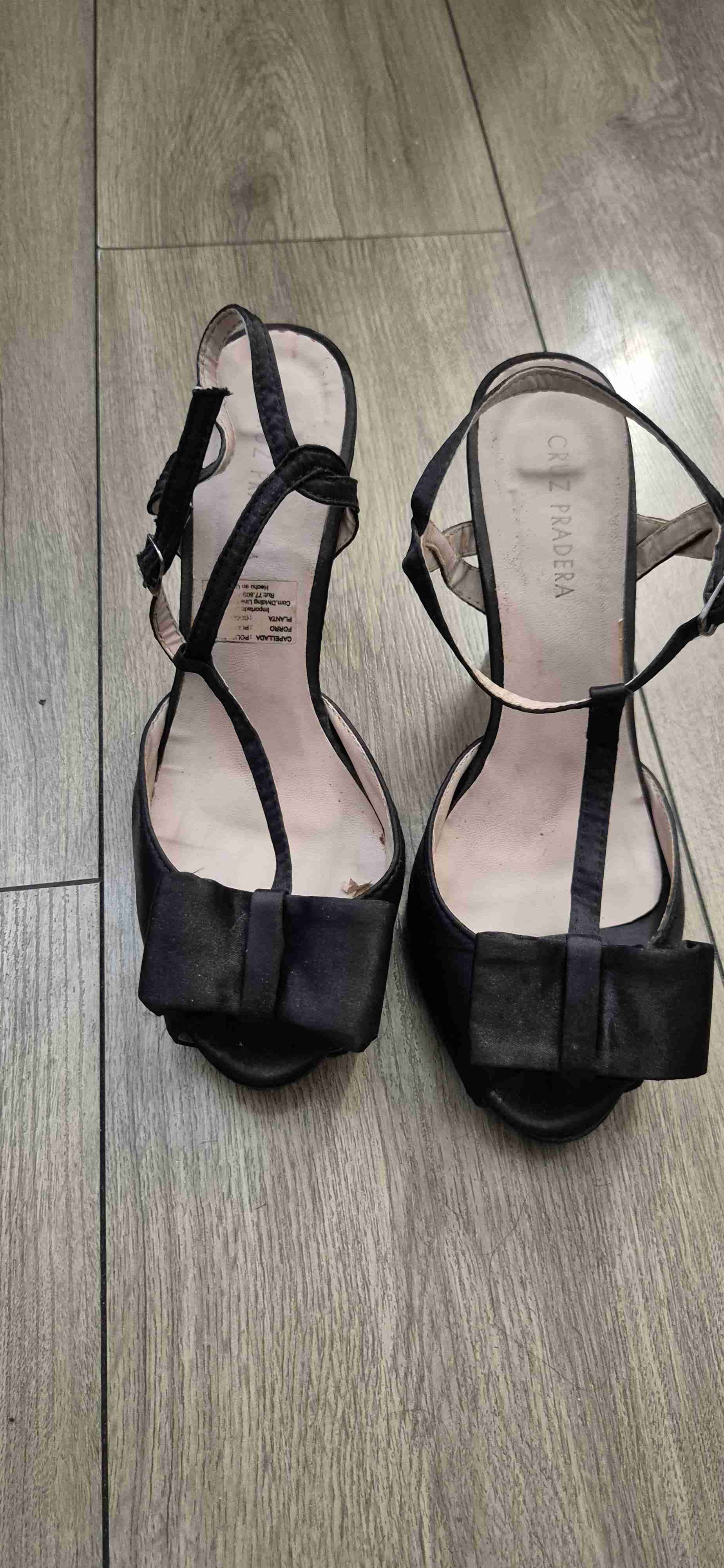 Sandalias negras con lazo - miniatura 1