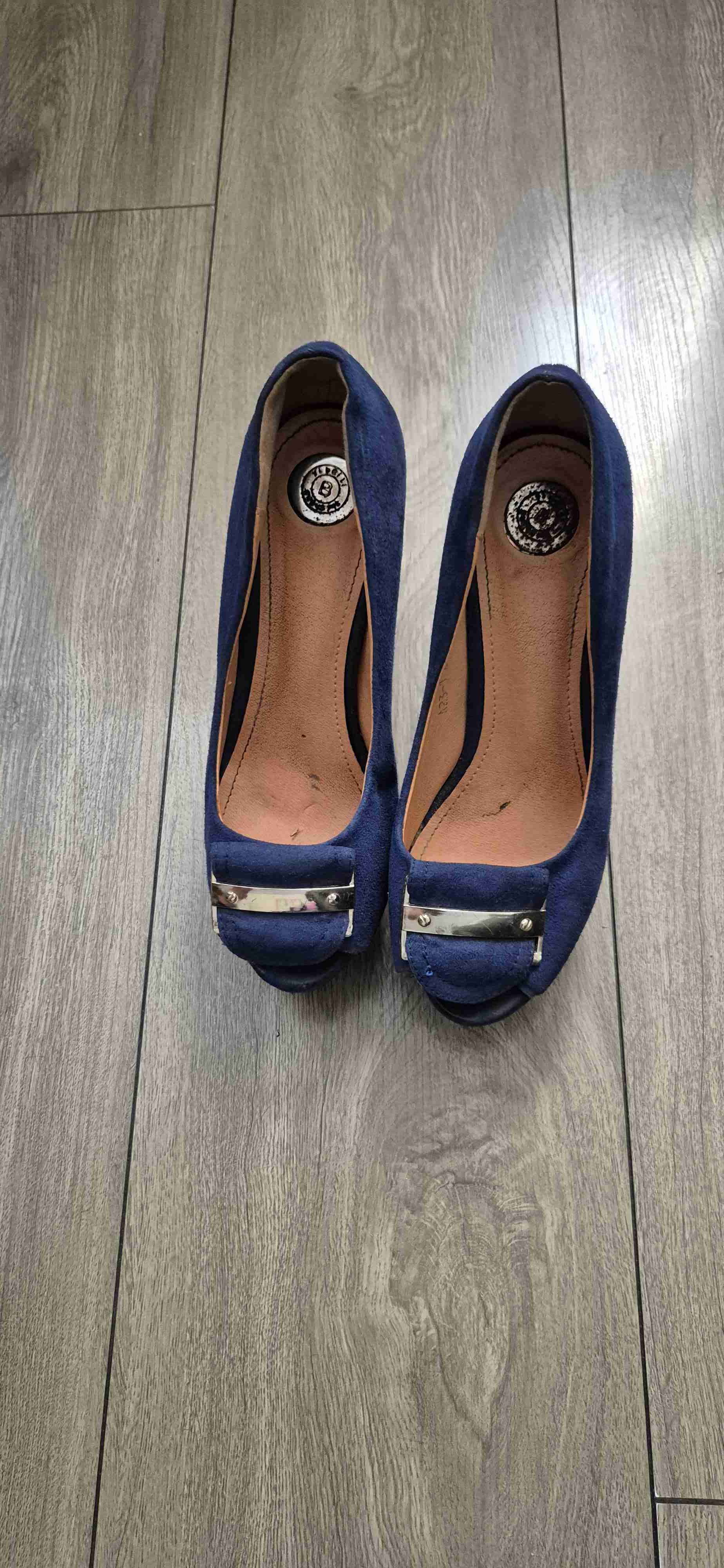 Zapatos planos azules con hebilla - miniatura 1