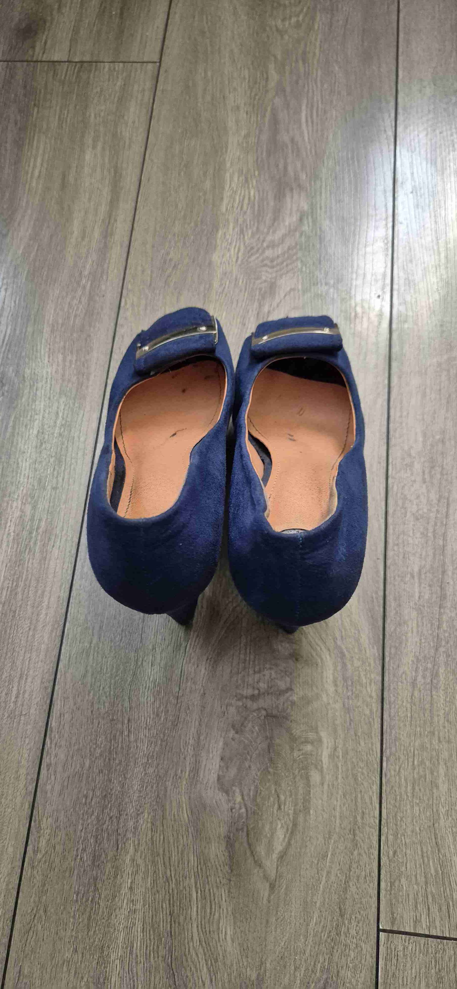 Zapatos planos azules con hebilla - miniatura 2