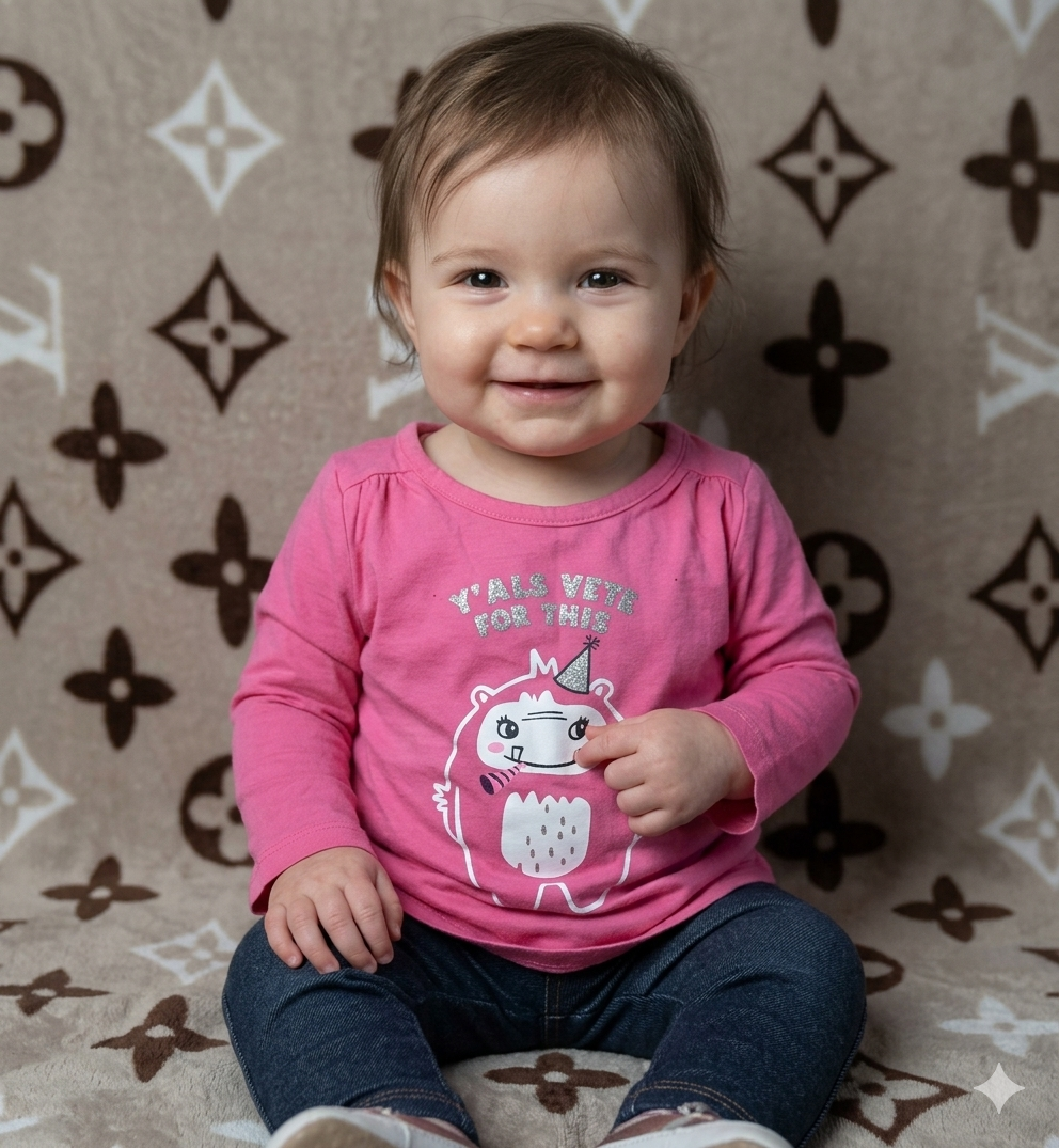 Polera manga larga rosa infantil - miniatura 3