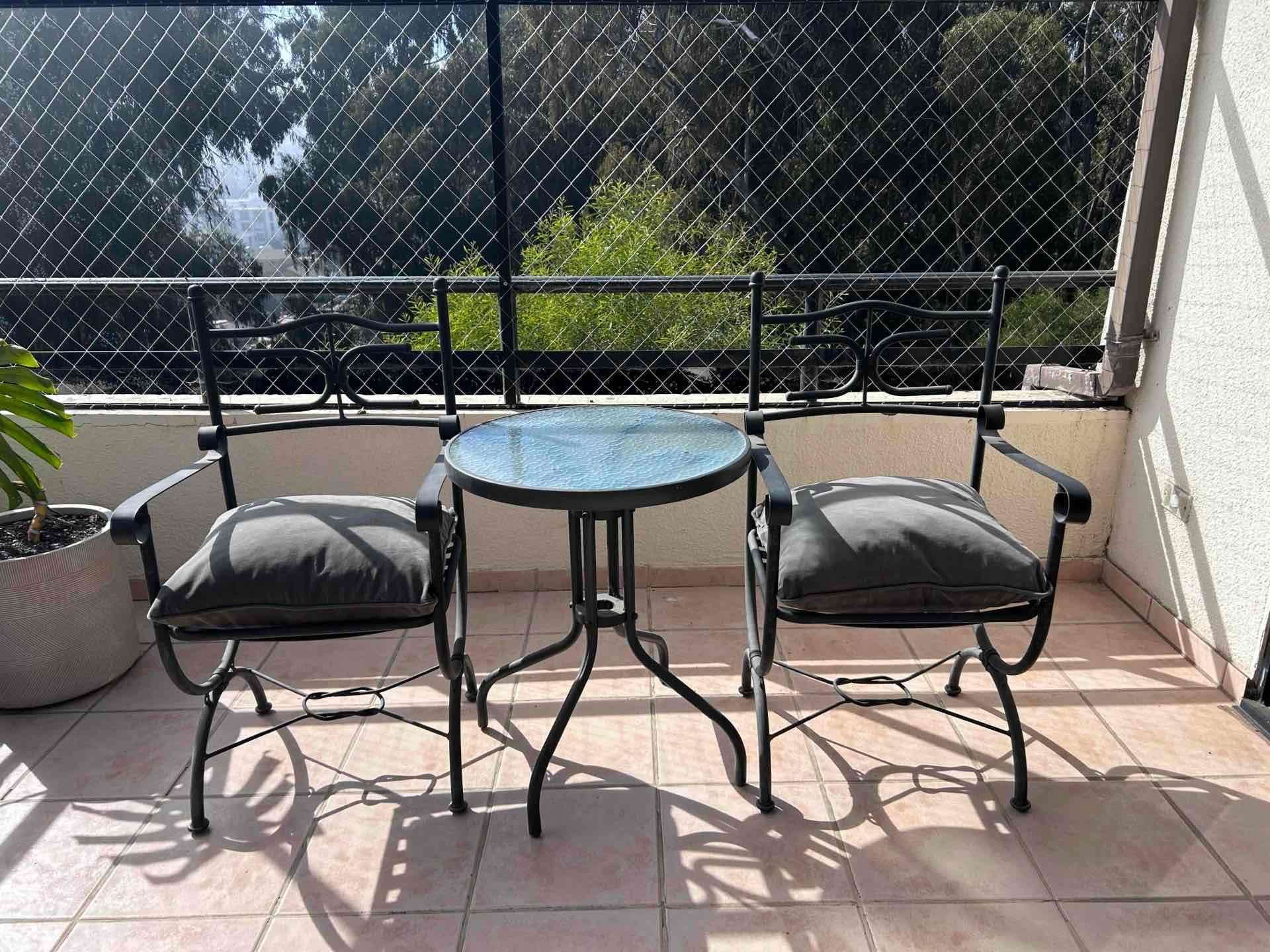 Conjunto muebles de terraza metal - miniatura 1