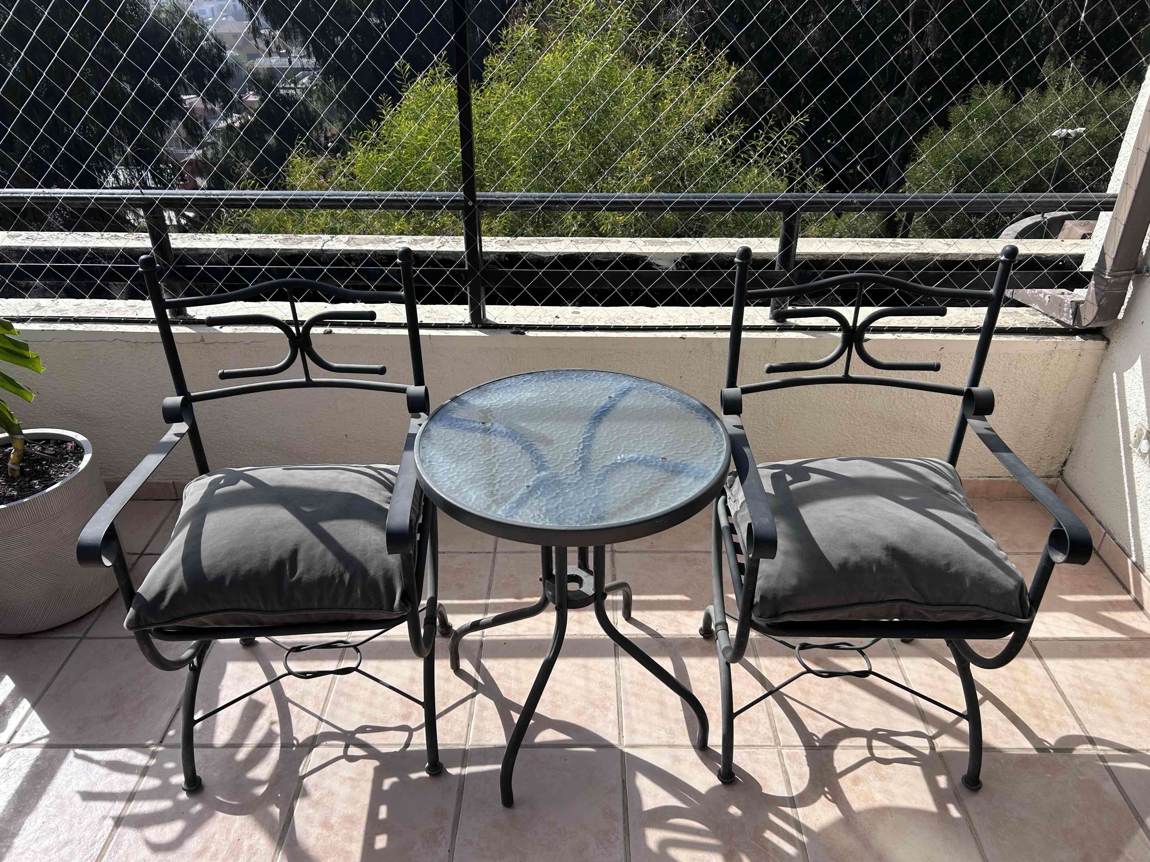 Conjunto muebles de terraza metal - miniatura 2