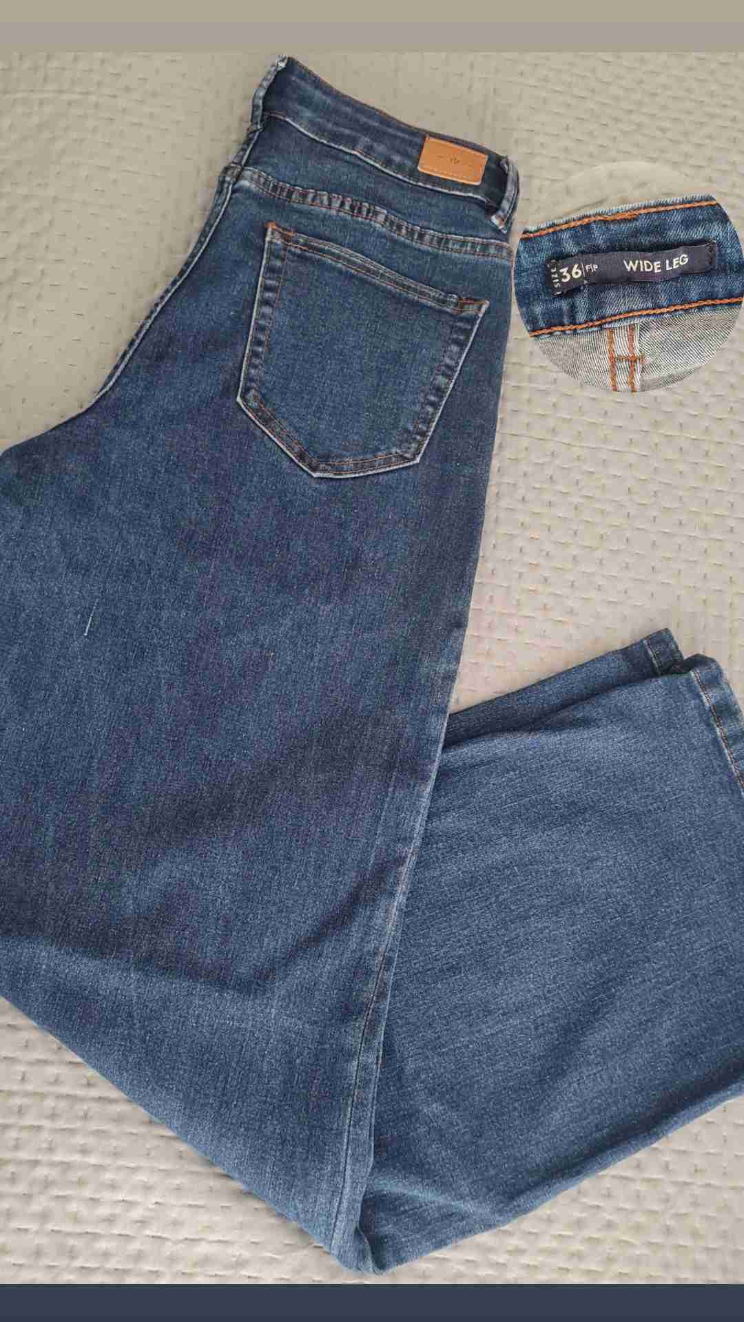 Jeans anchos azul talla 36
