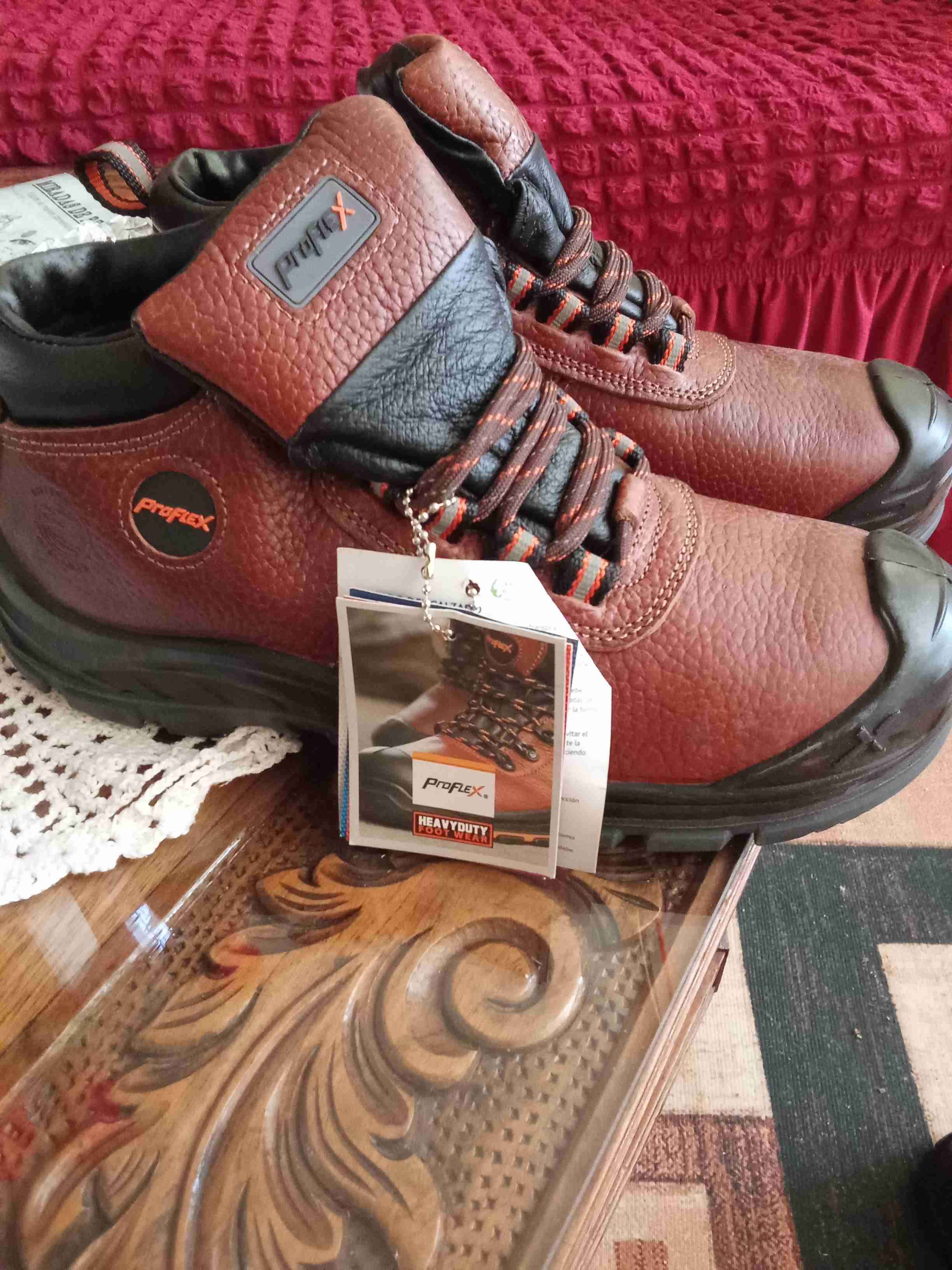 Botas de cuero marrón para hombre - miniatura 2