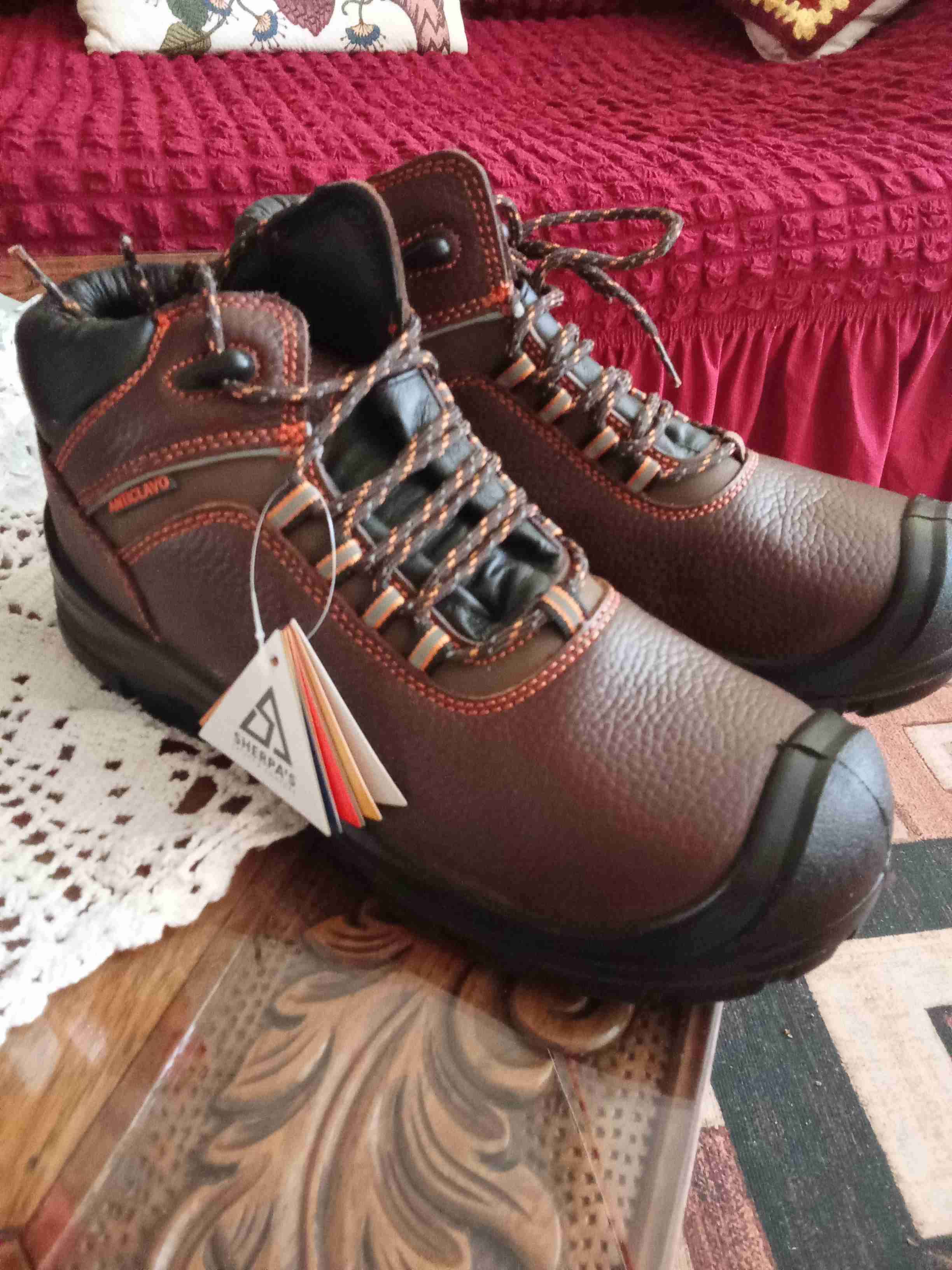 Botas de cuero marrón para hombre - miniatura 4