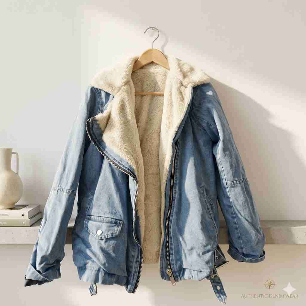 Chaqueta de denim con forro - miniatura 1