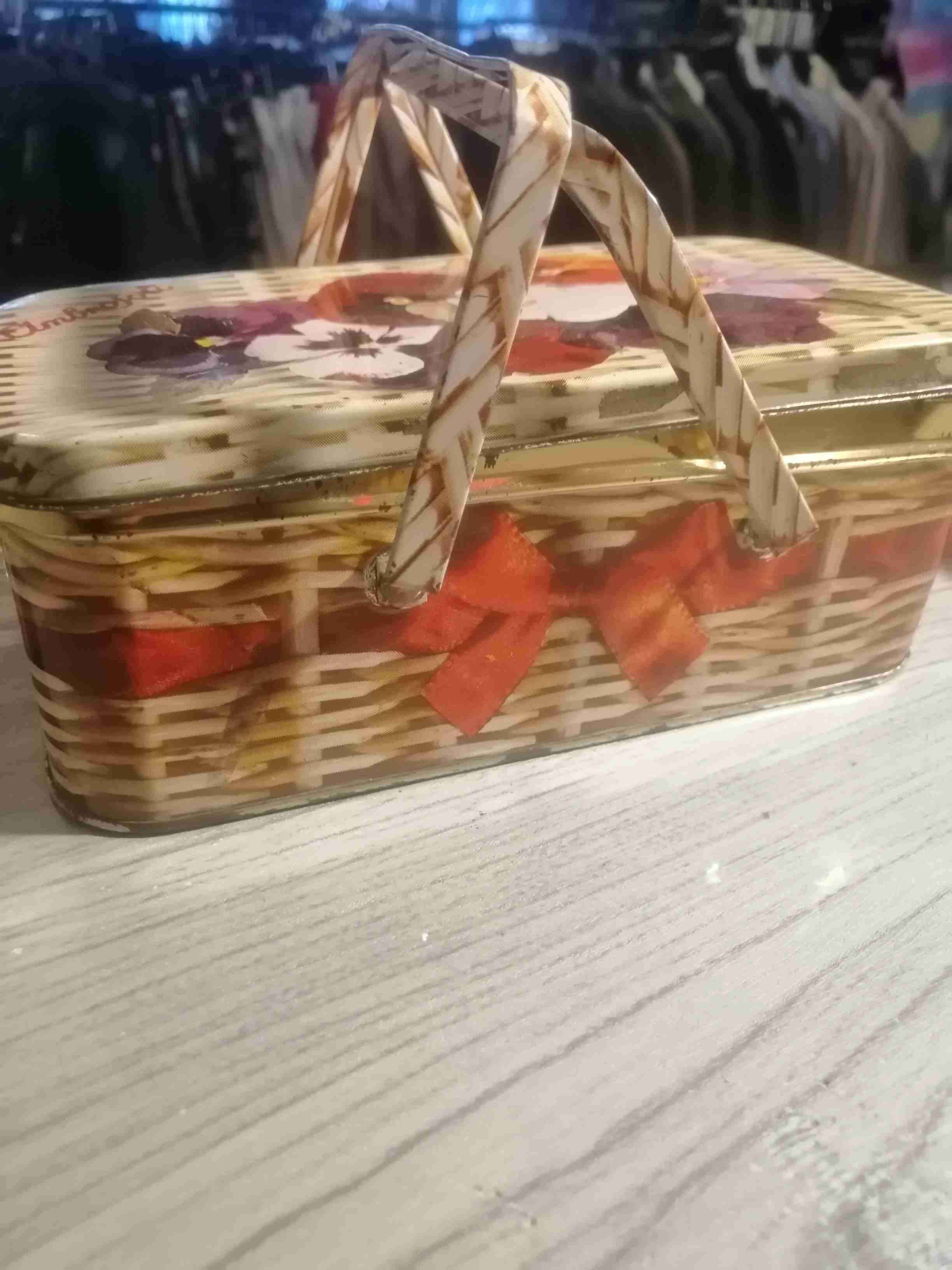 Caja metálica decorativa tejida marca AMBROSOLI - miniatura 1