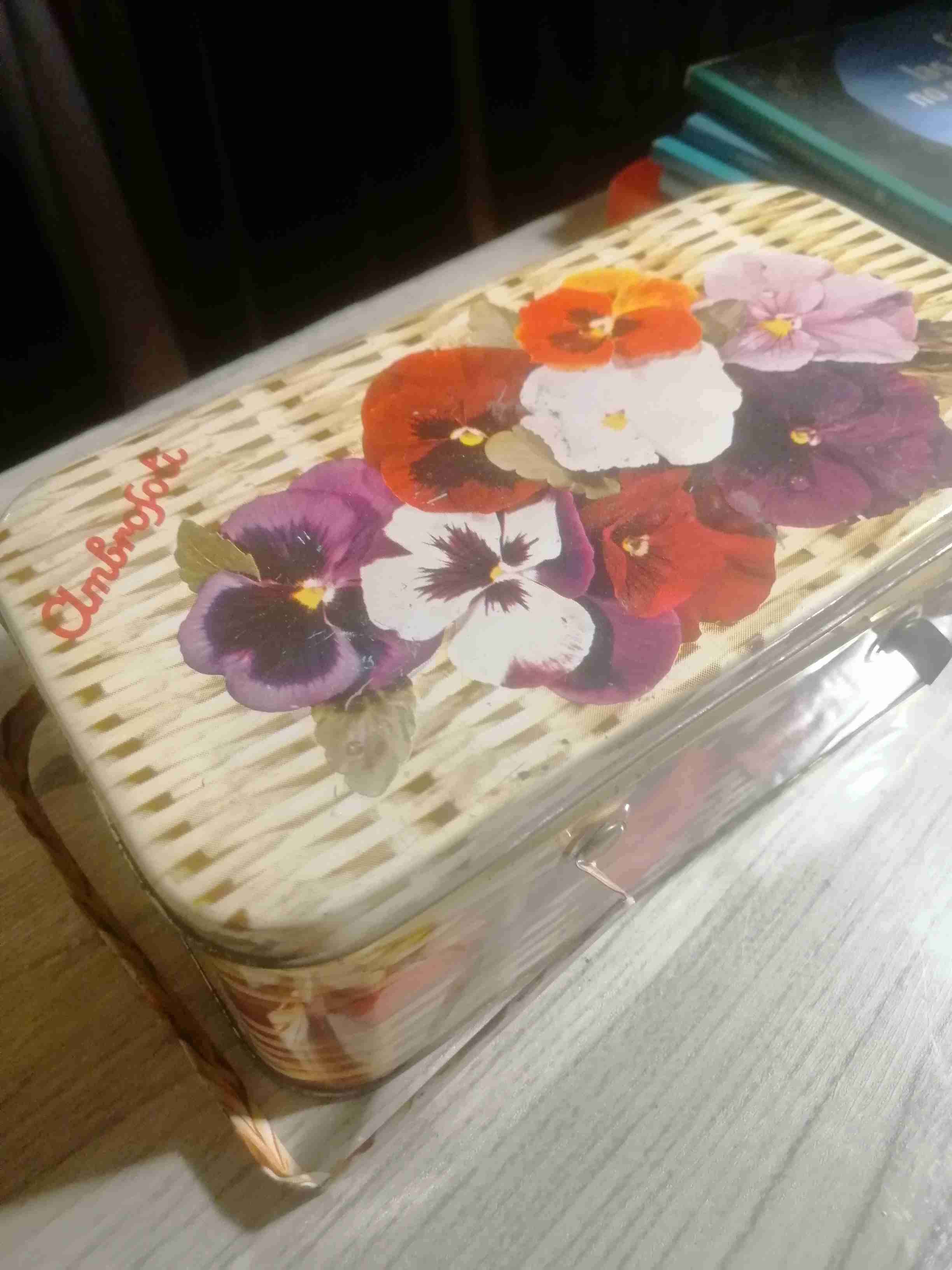 Caja metálica decorativa tejida marca AMBROSOLI - miniatura 2