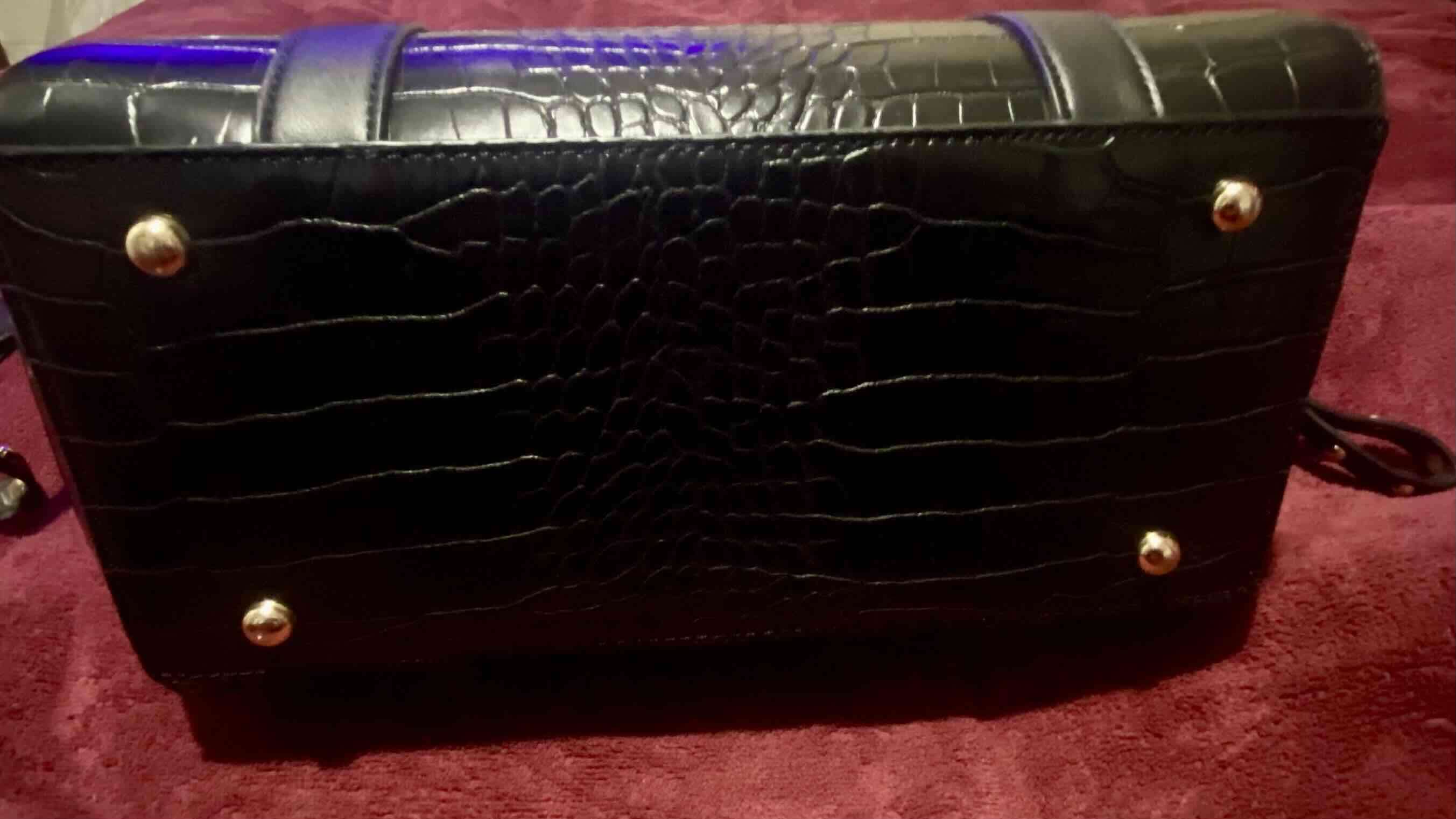 Bolso Negro Gacel imitación cocodrilo - miniatura 6