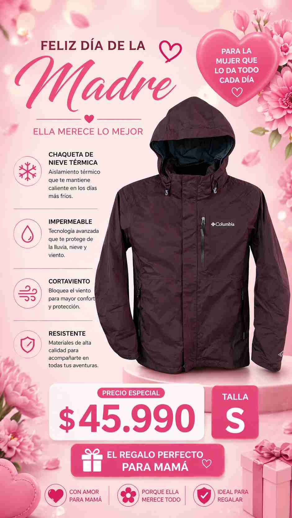 Chaqueta nieve columbia