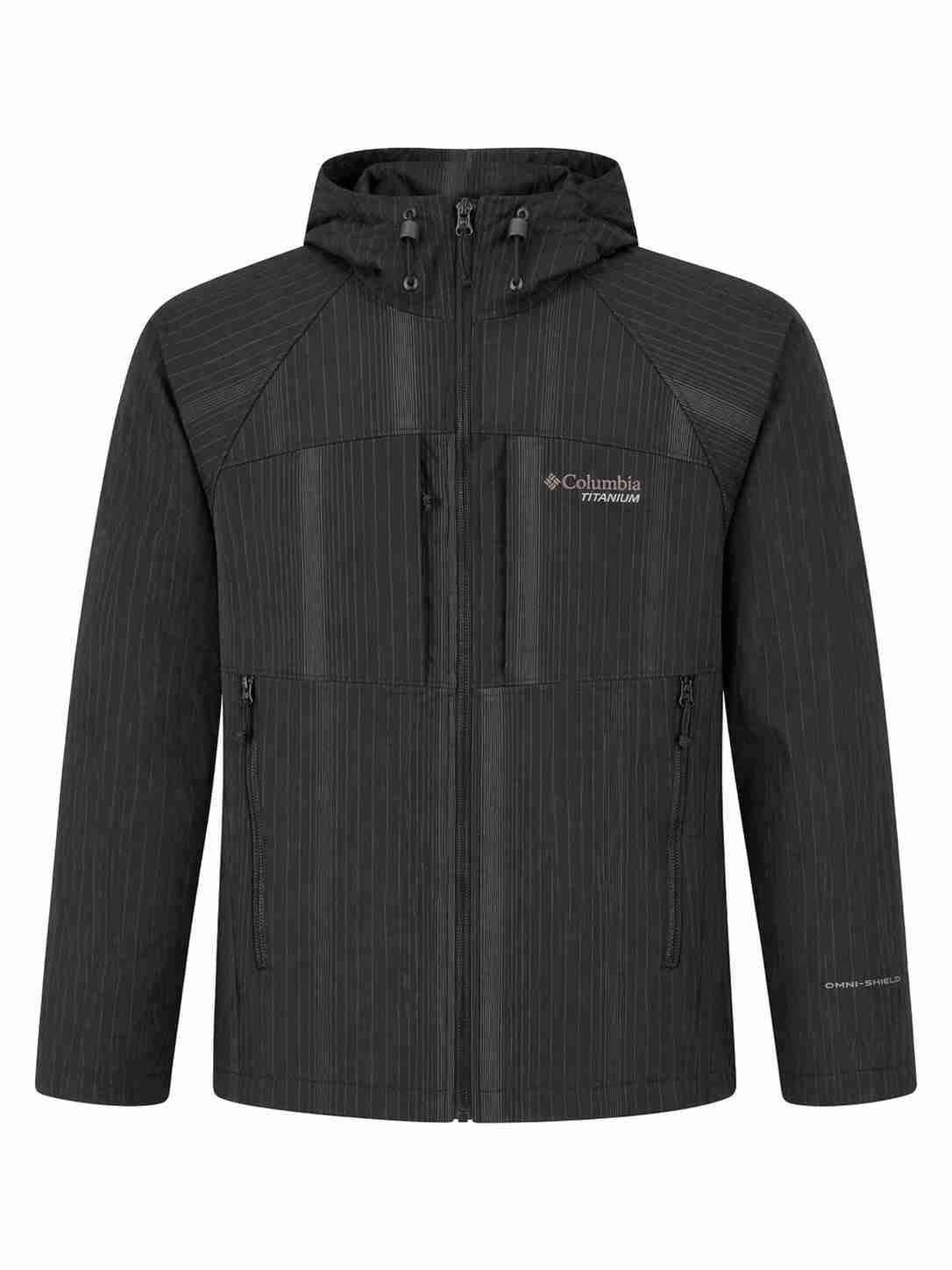Chaqueta Softshell Columbia Negra y lineas cafe - miniatura 2