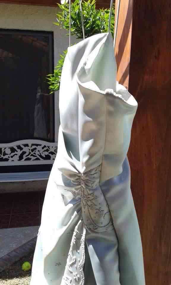 Vestido de gala plateado - miniatura 3