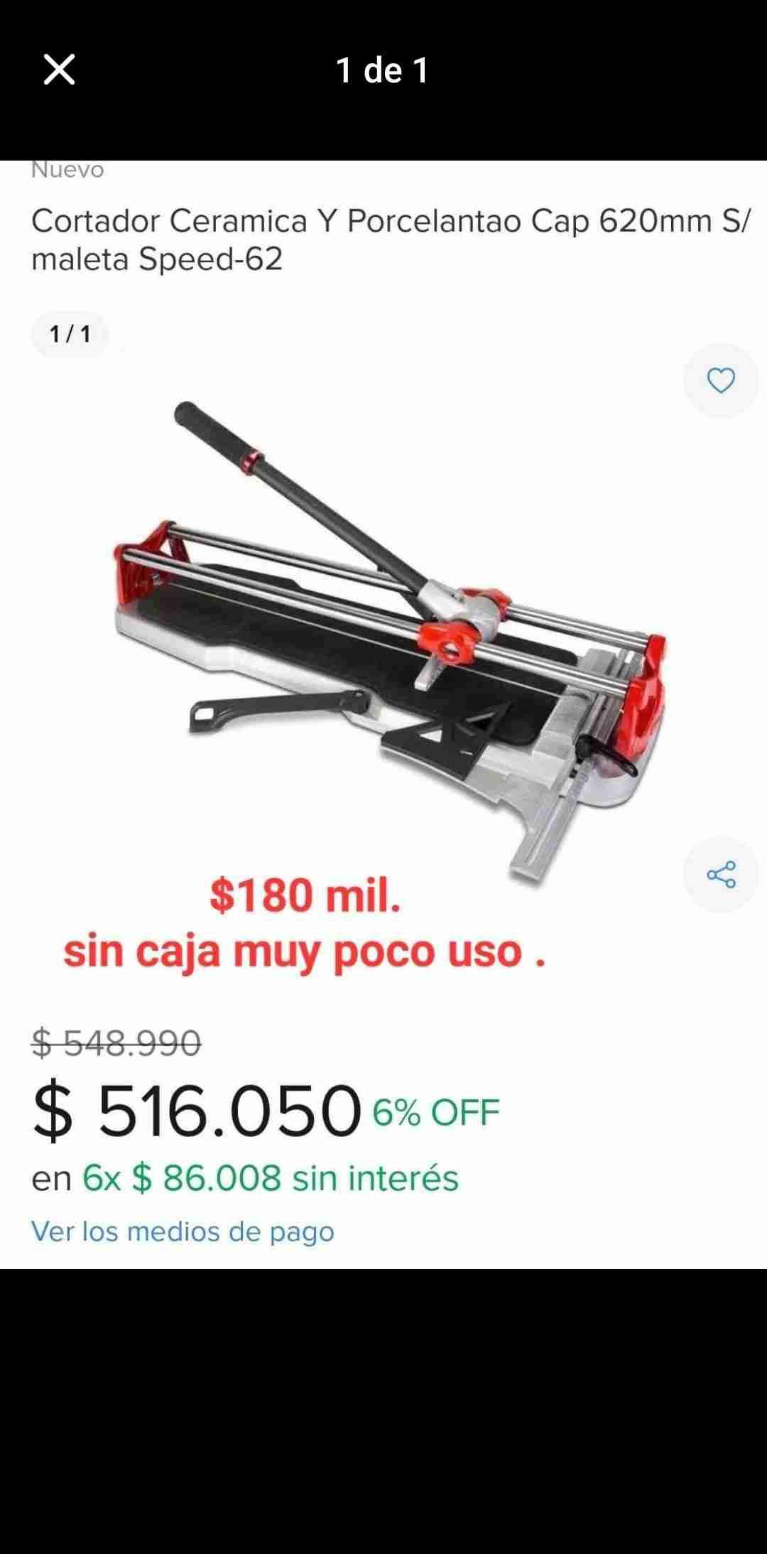 Cortador cerámica Speed-62 - miniatura 1