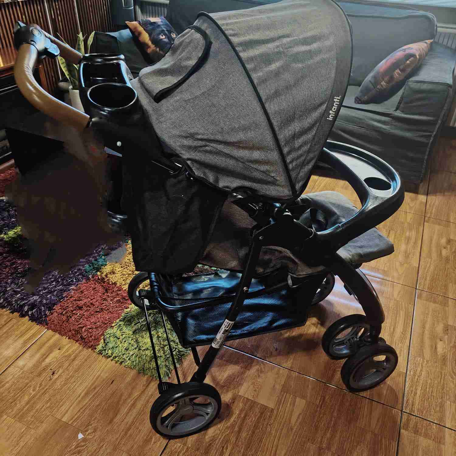 Coche de bebé Infanti gris - miniatura 2
