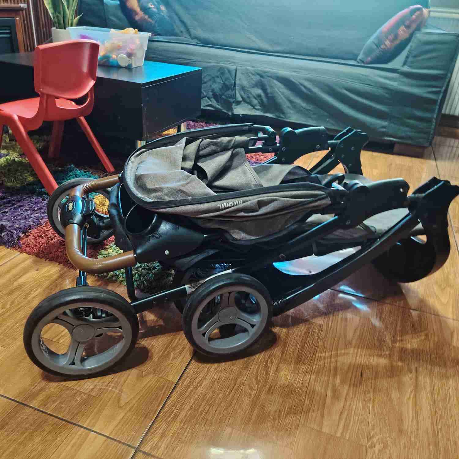 Coche de bebé Infanti gris - miniatura 3