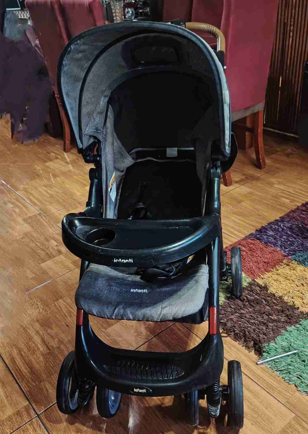 Coche de bebé Infanti gris - miniatura 4