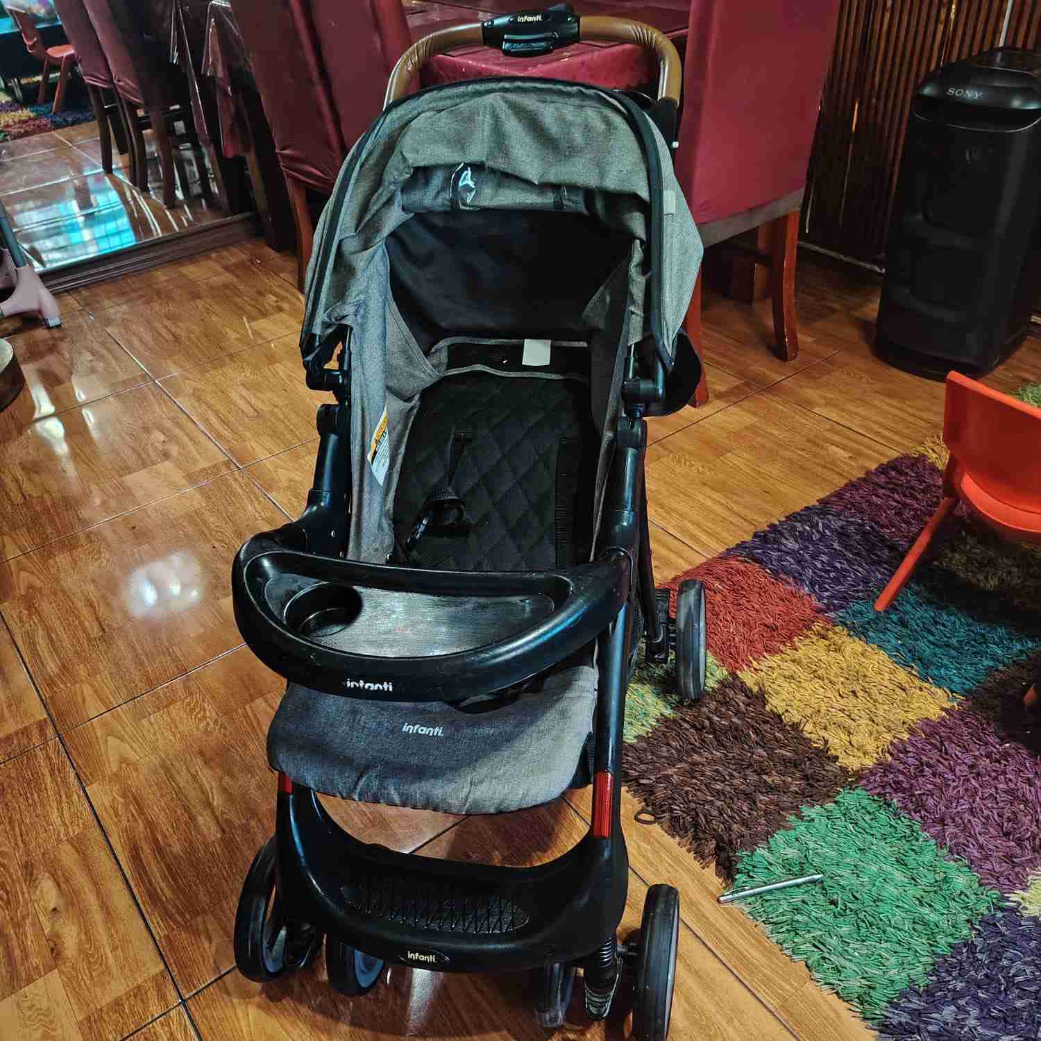 Coche de bebé Infanti gris - miniatura 5