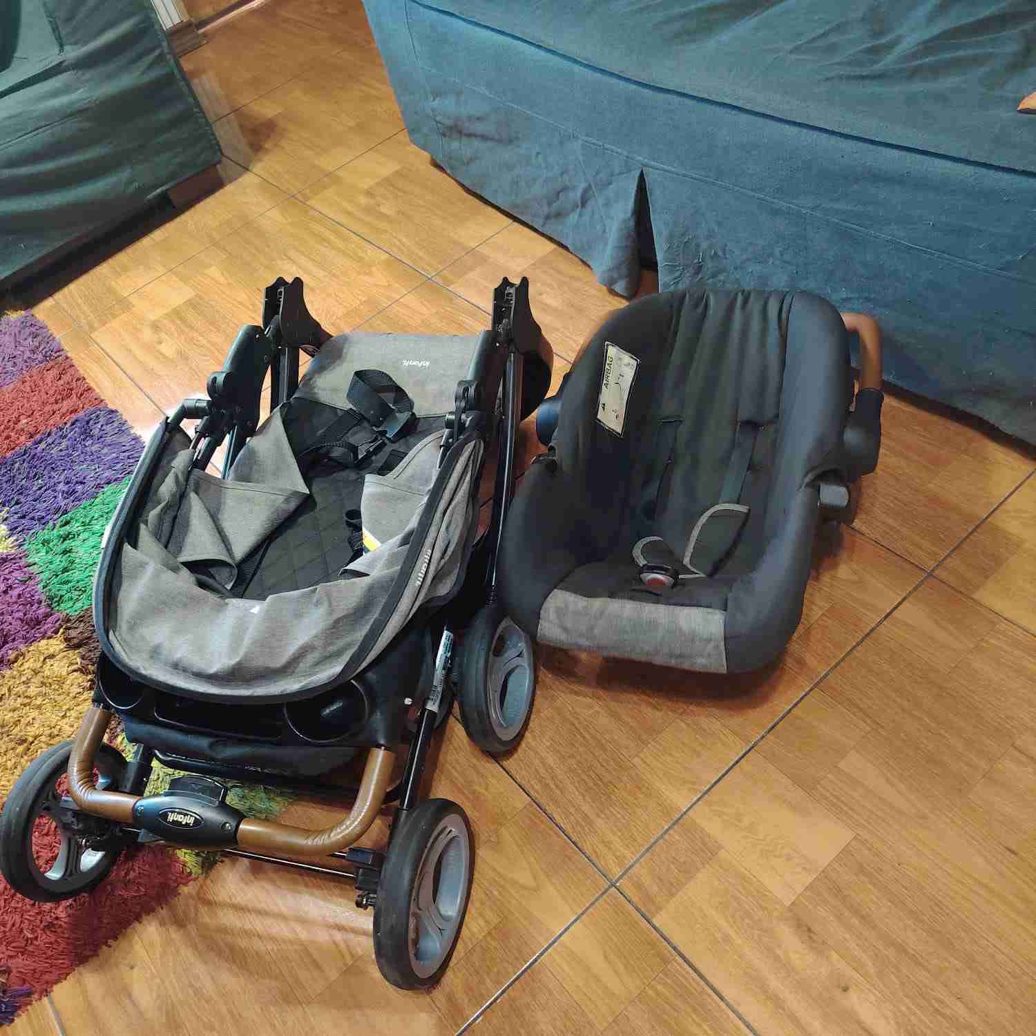 Coche de bebé Infanti gris - miniatura 6