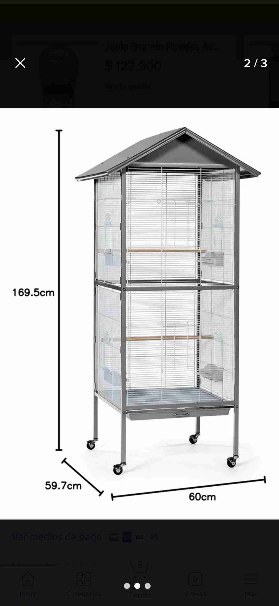 Jaula grande para aves - miniatura 2