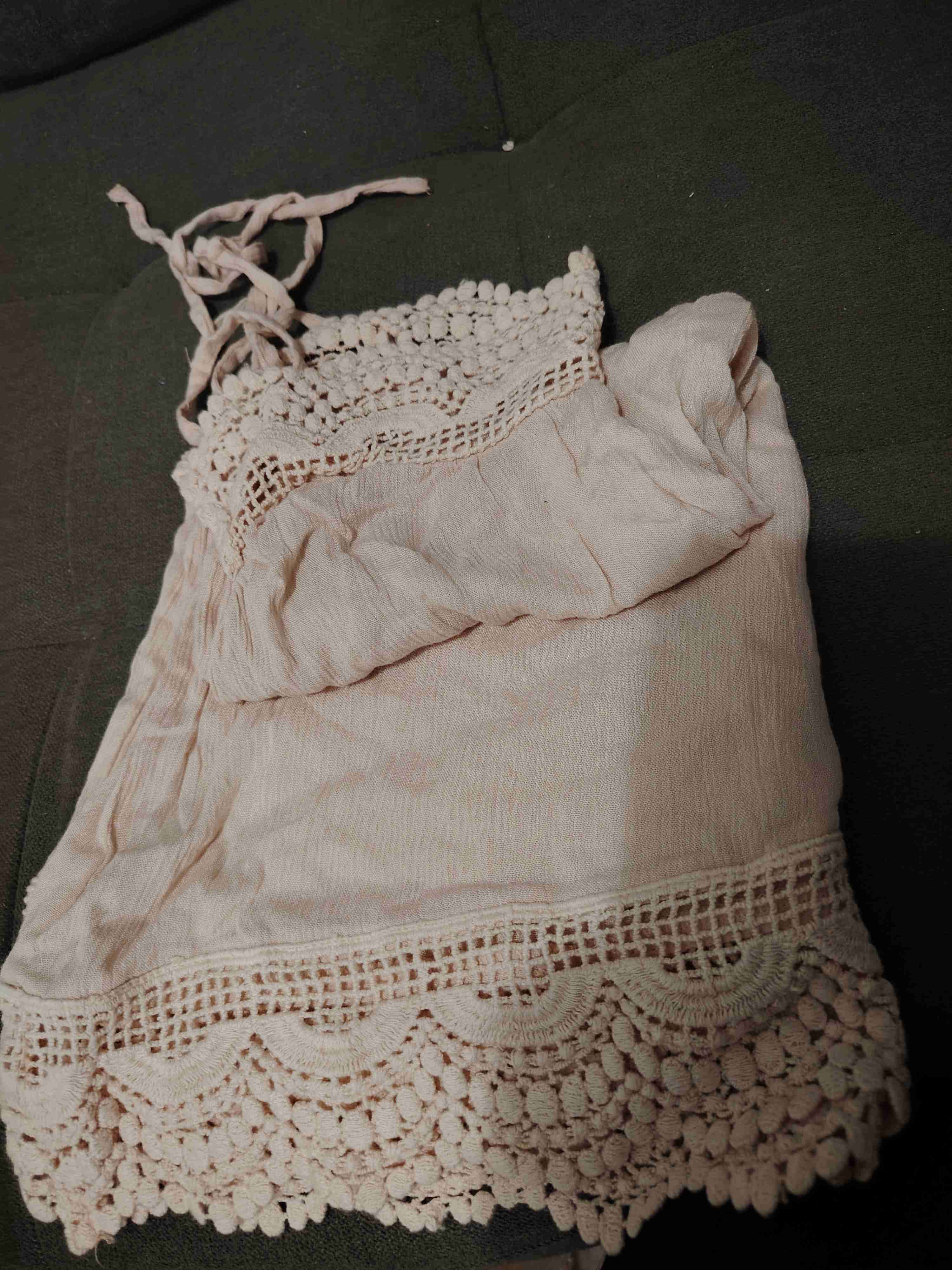 Túnica beige con encaje - miniatura 3