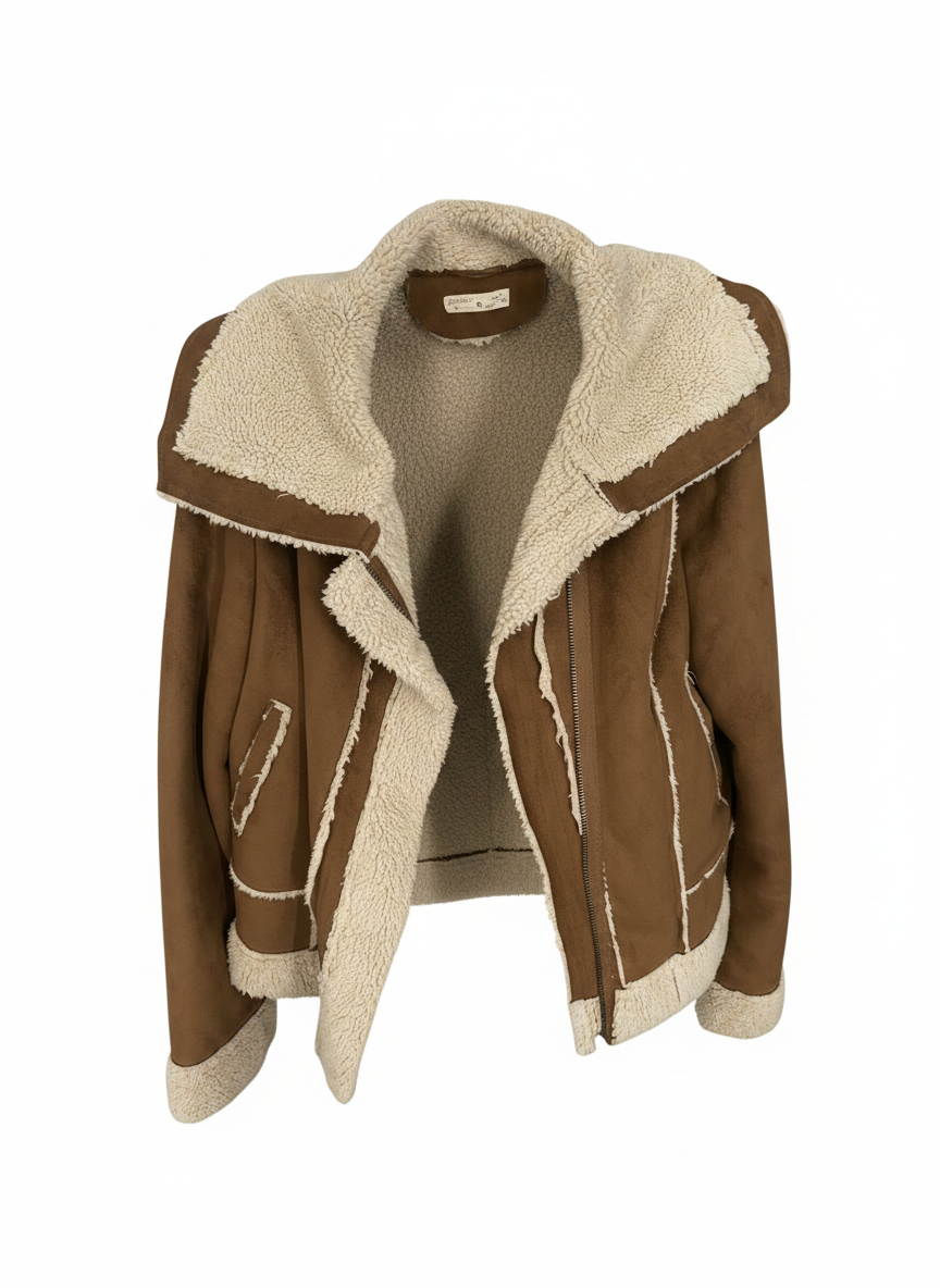 Chaqueta Aviadora Tela Gamuzada Talla L - miniatura 1