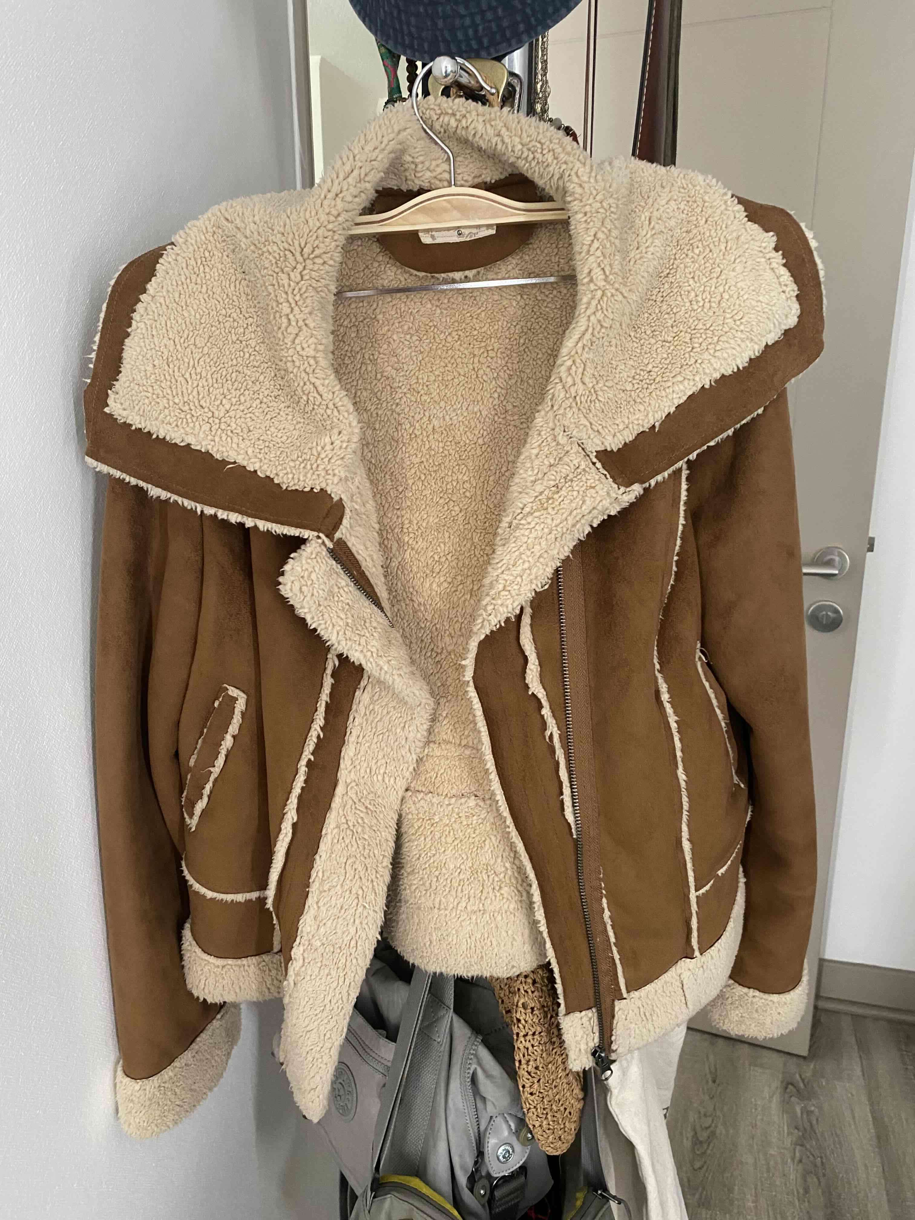 Chaqueta Aviadora Tela Gamuzada Talla L - miniatura 3