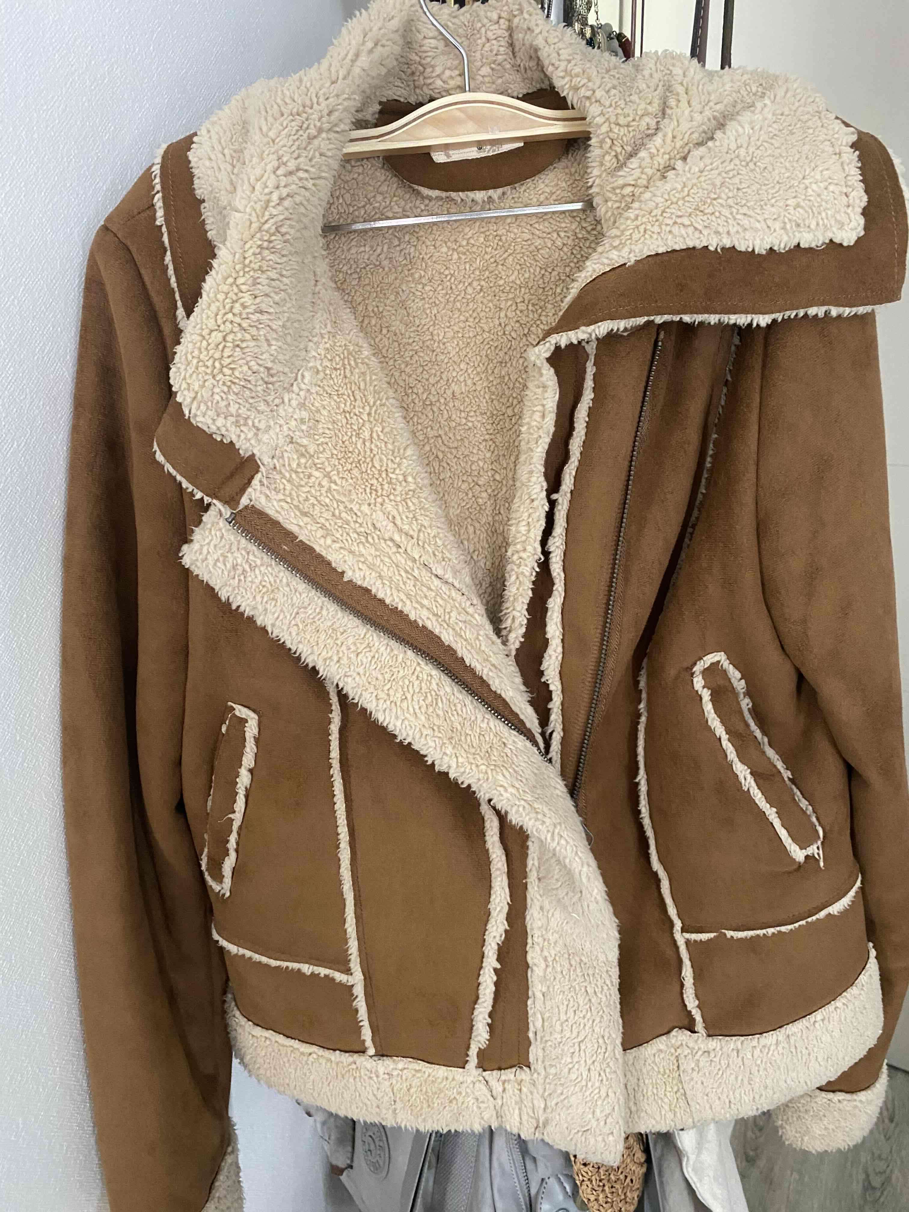 Chaqueta Aviadora Tela Gamuzada Talla L - miniatura 4