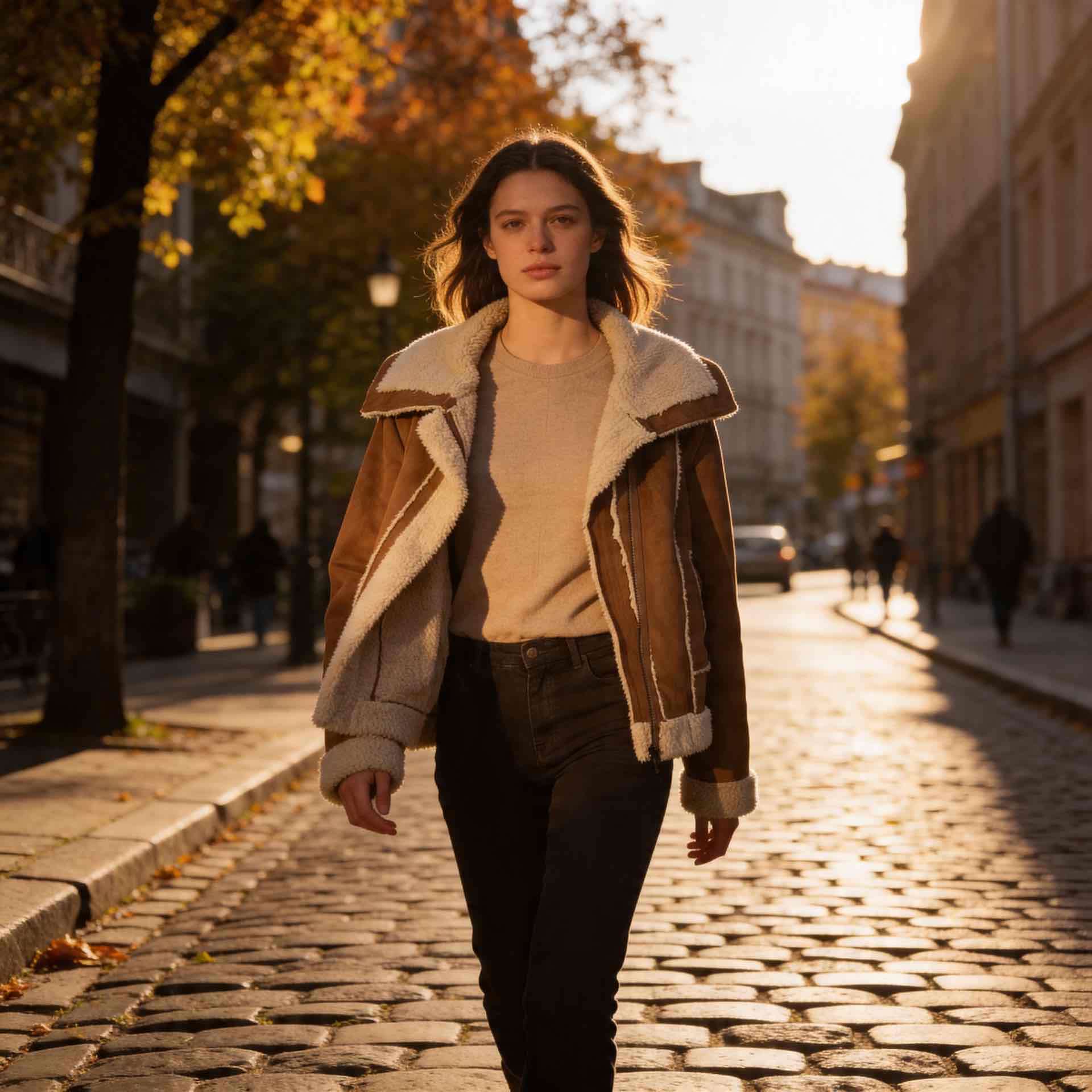 Chaqueta Aviadora Tela Gamuzada Talla L - miniatura 6