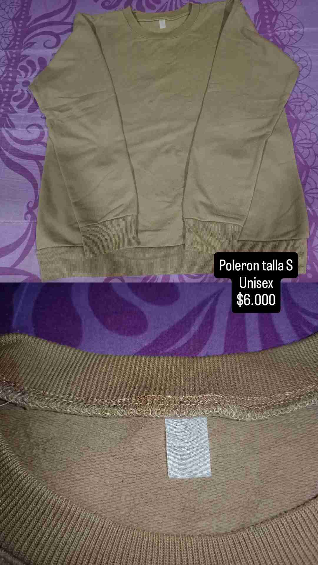 Polerón beige unisex talla S