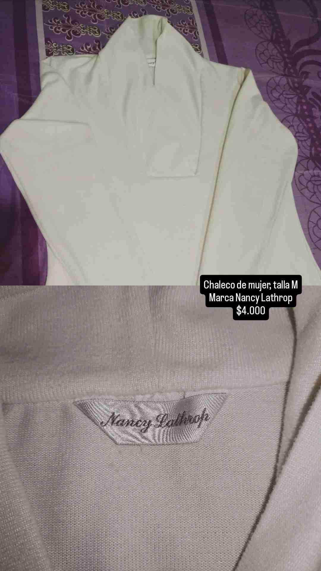 Chaleco blanco mujer Nancy Lathrop