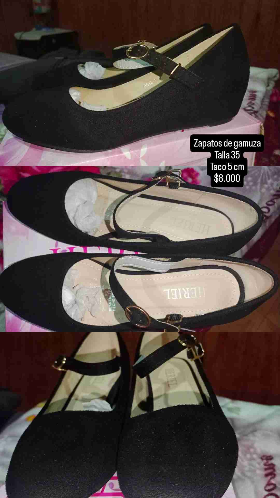 Zapatos de gamuza negros