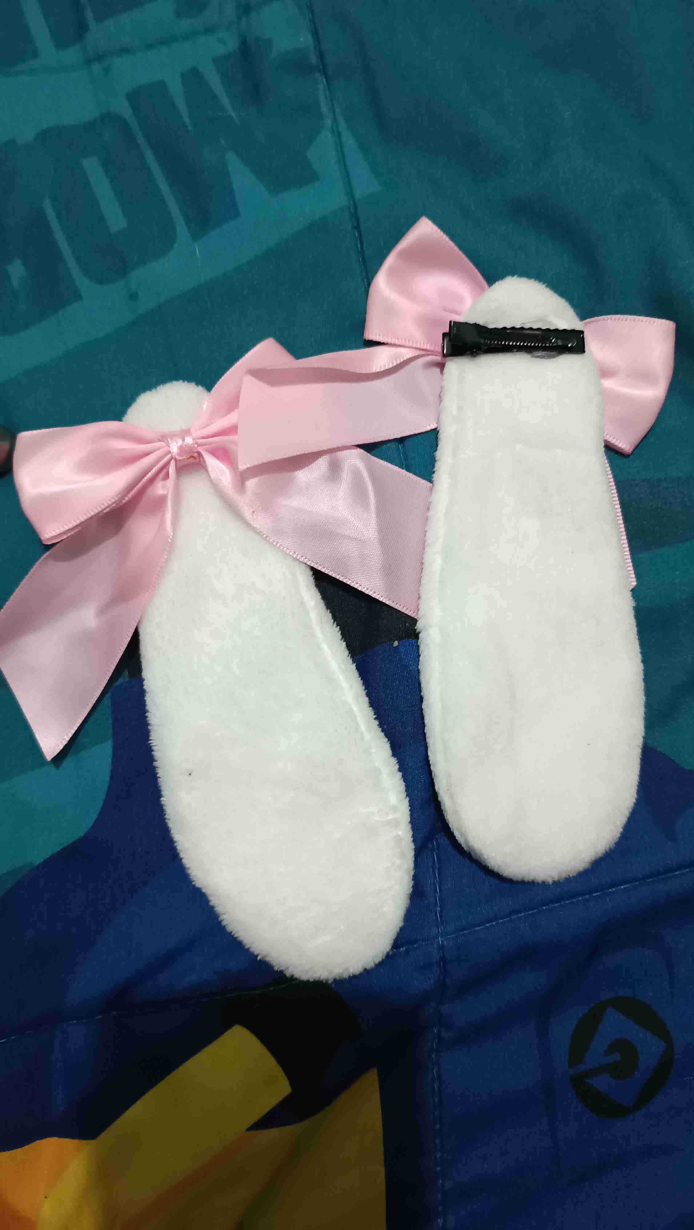 Hebillas de felpa con lazo rosa