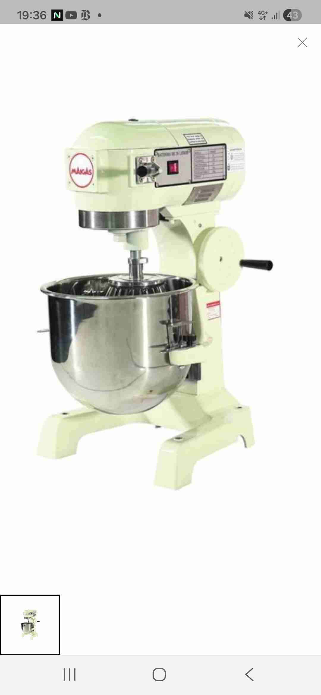 Batidora industrial Maigas 20 Litros - miniatura 2