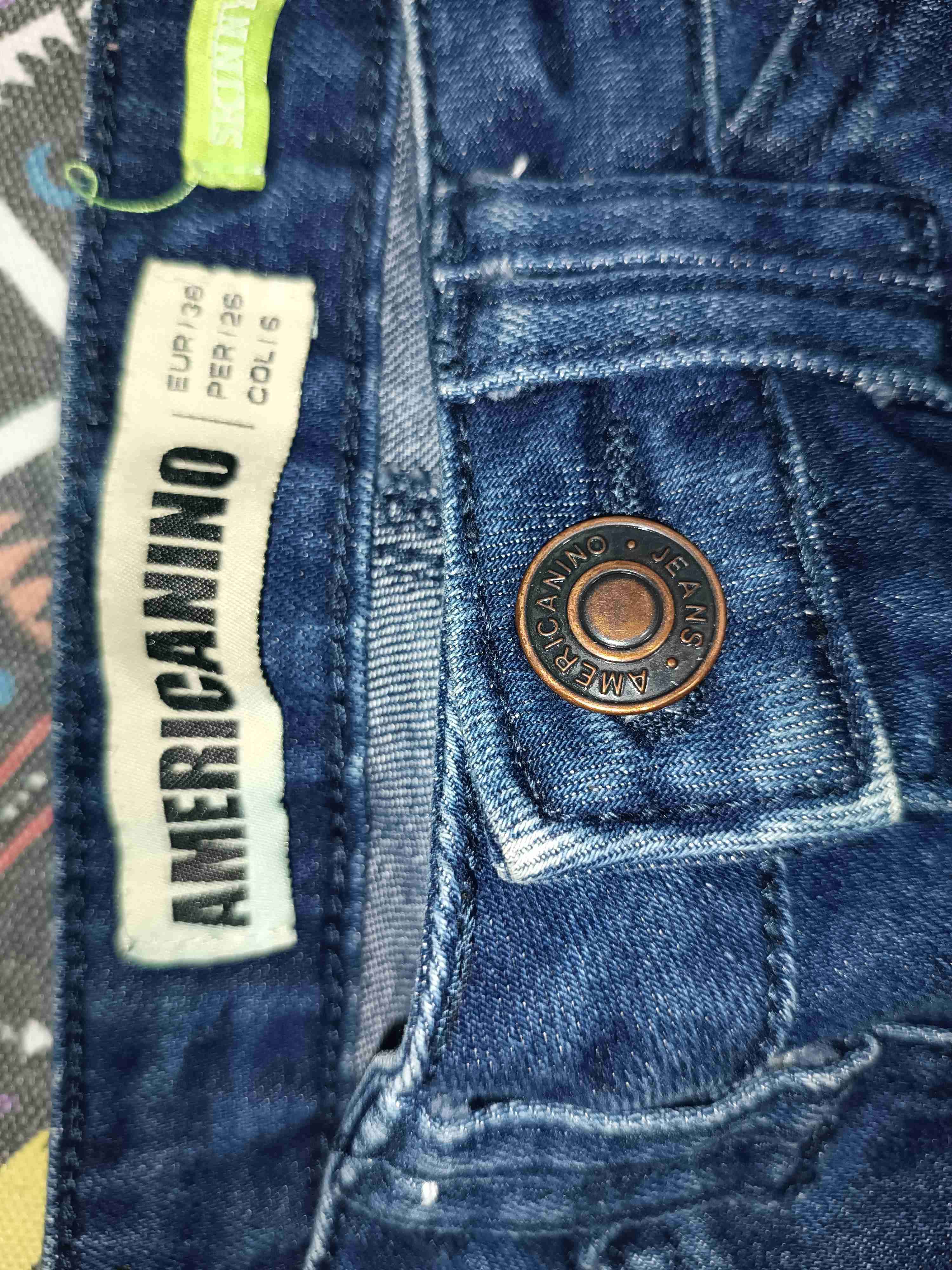 Jeans cargo dama azul - miniatura 4