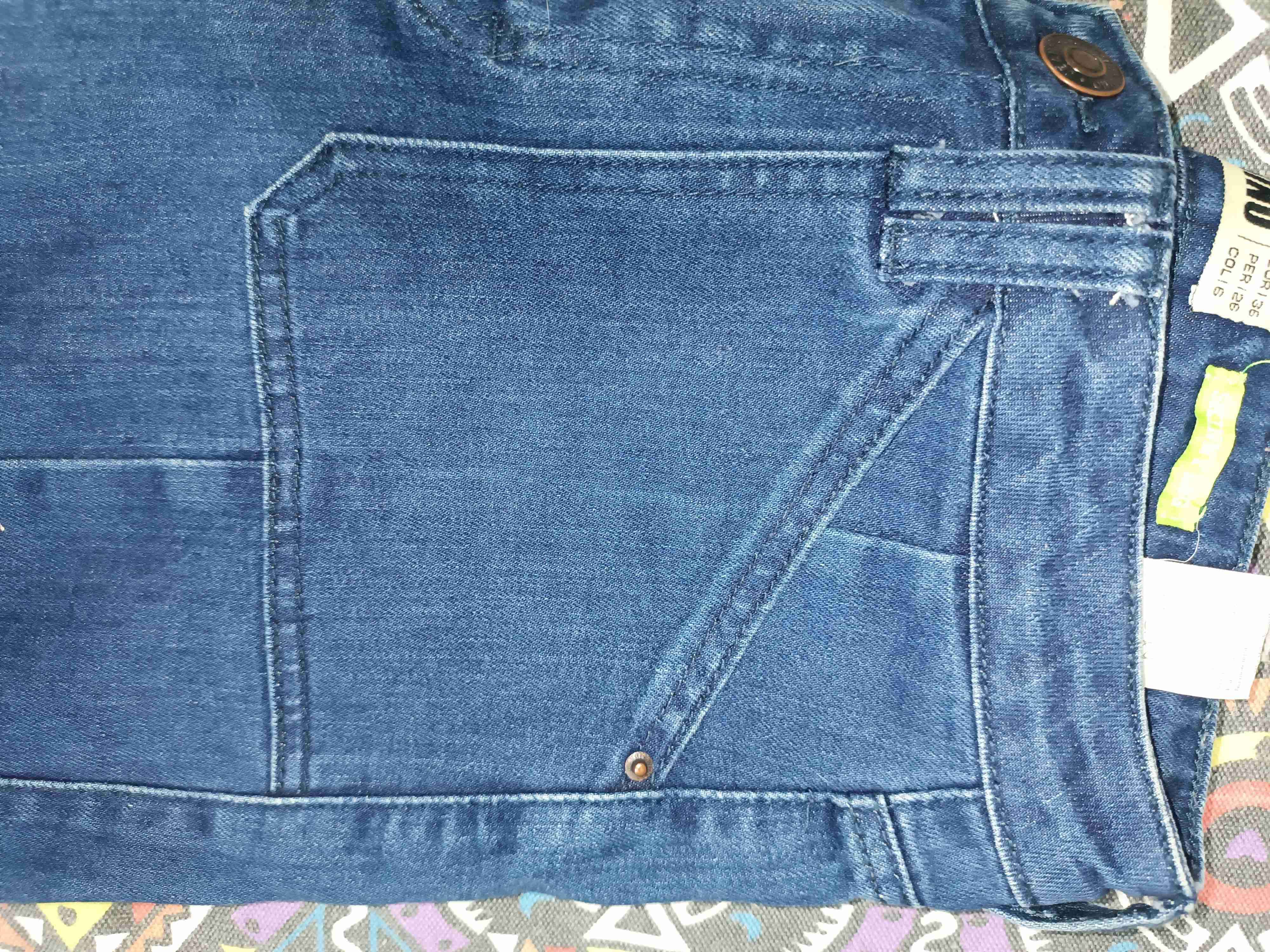 Jeans cargo dama azul - miniatura 5