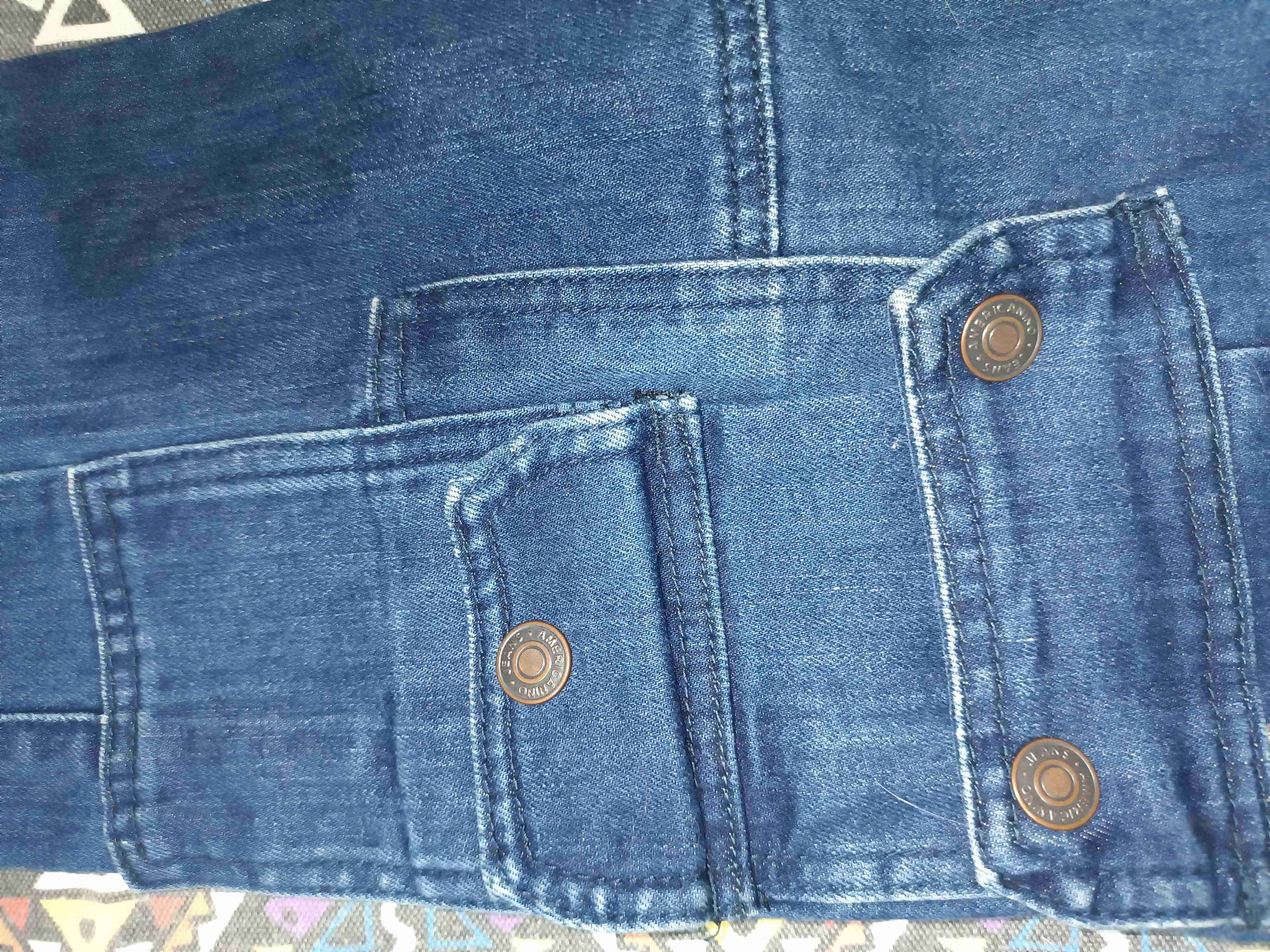 Jeans cargo dama azul - miniatura 6