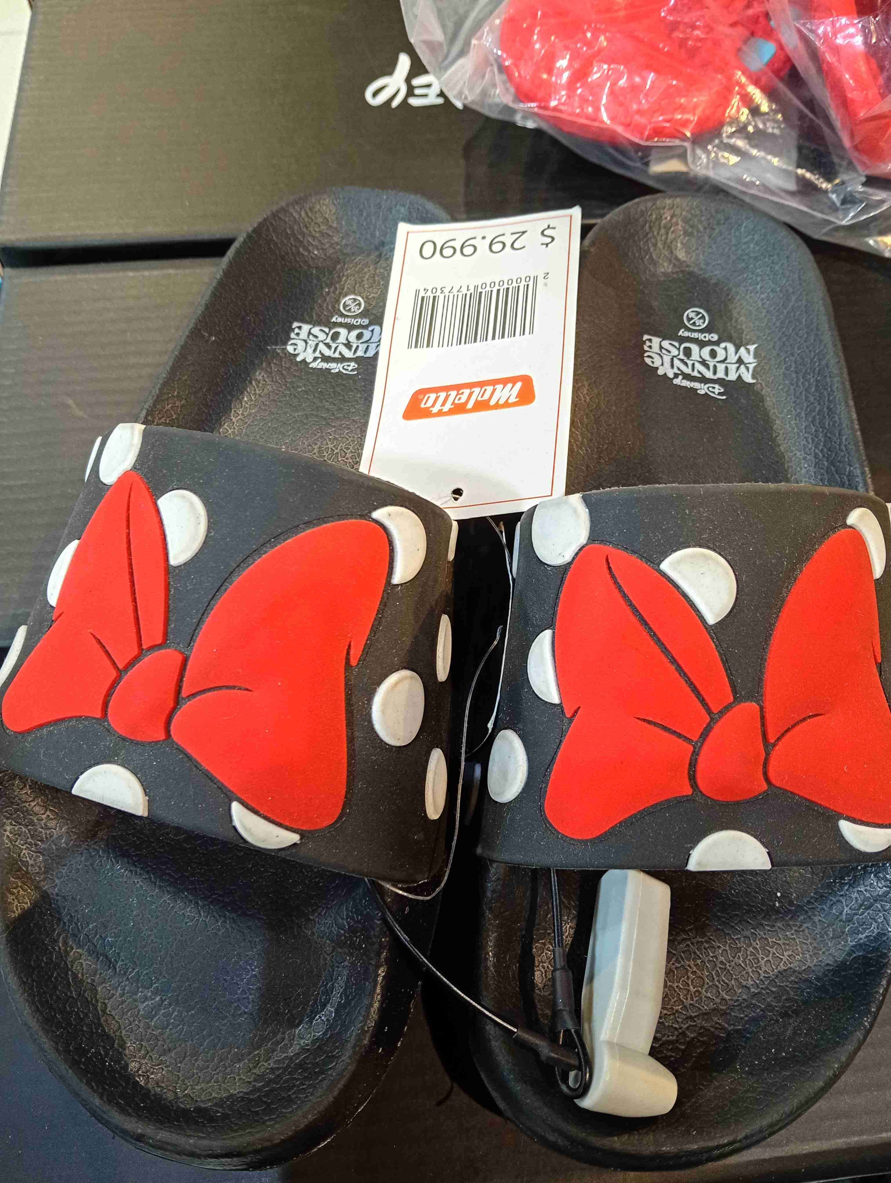 Sandalias Minnie Mouse Negras 35/36 Moletto