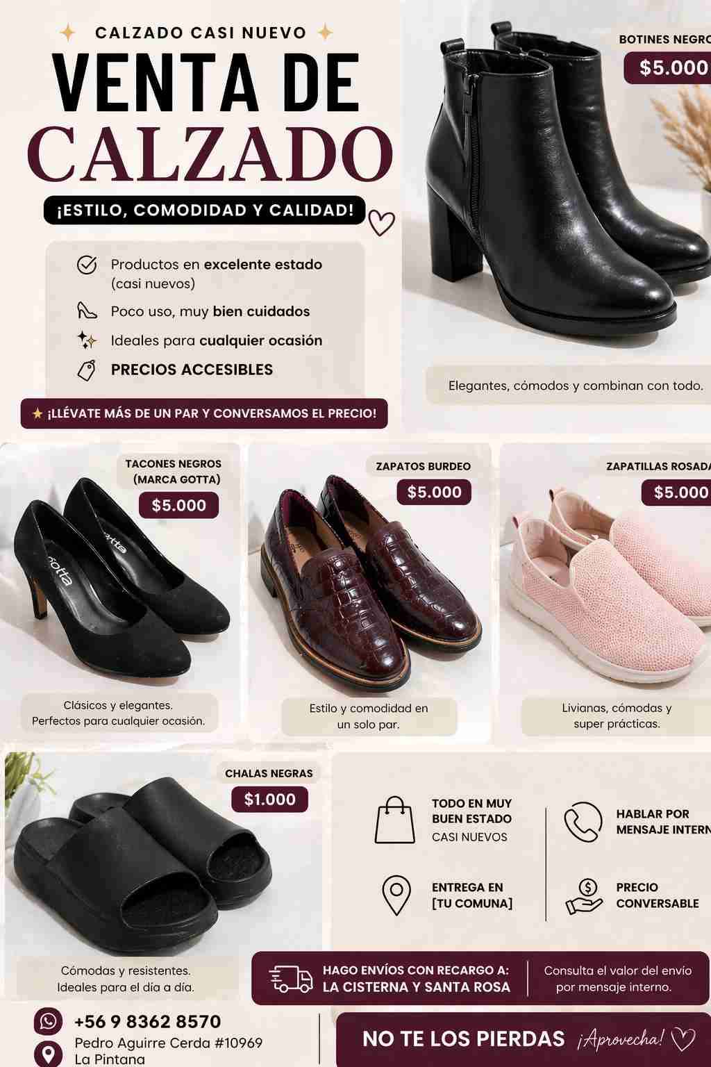 Zapatos a la venta