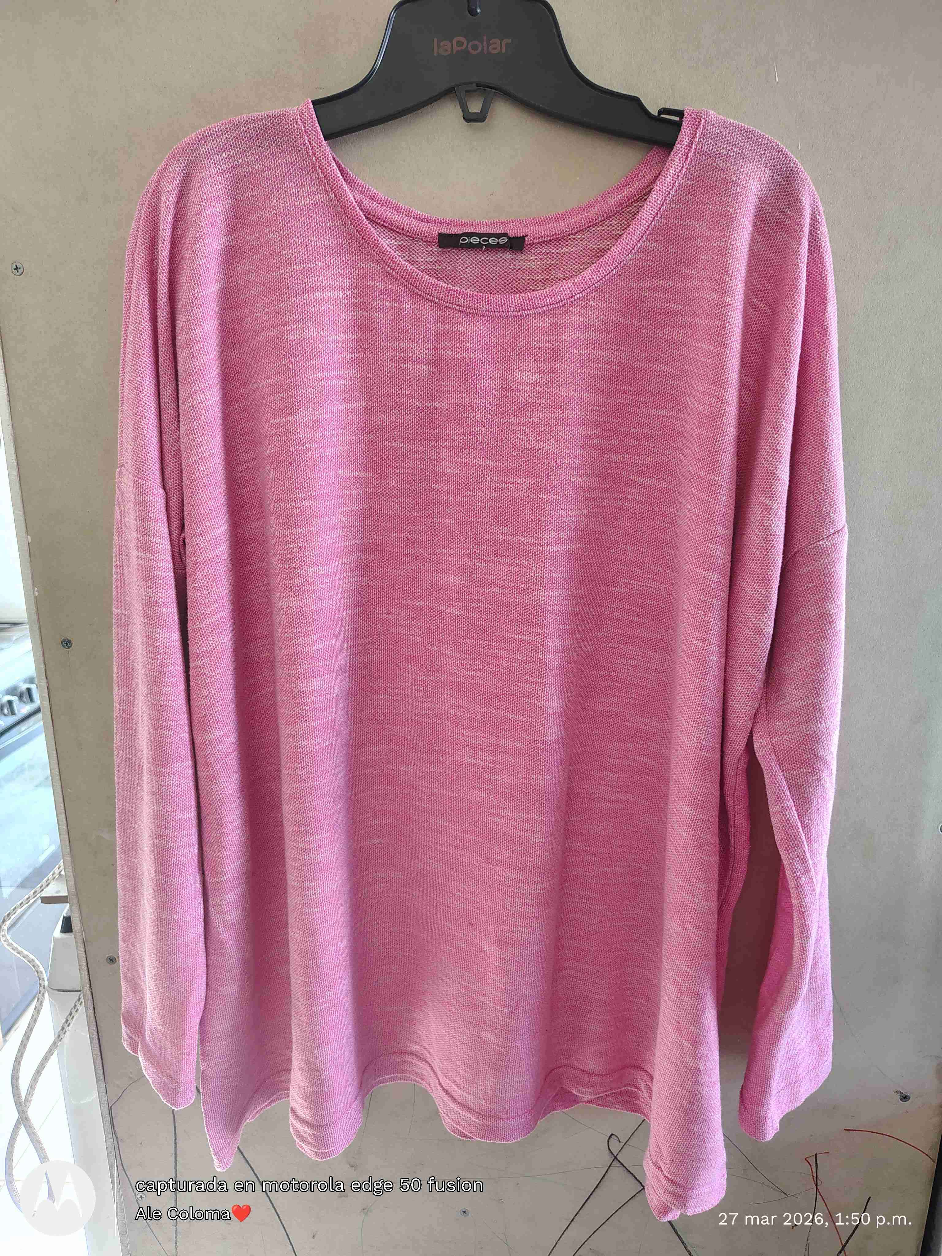 Polerón rosado para mujer