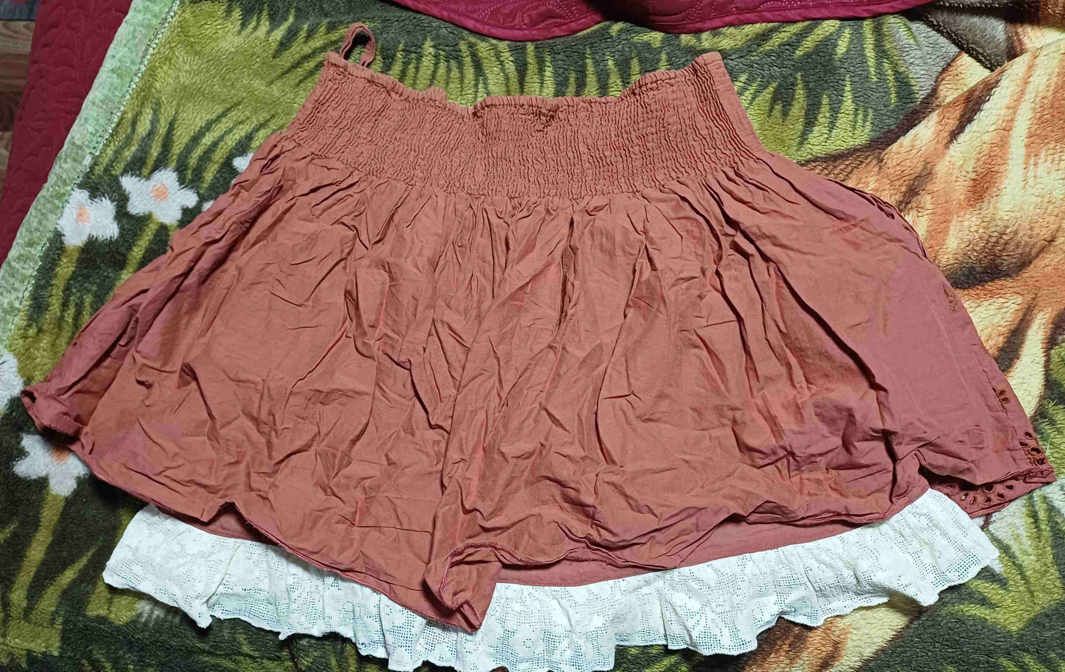 Falda bordada color terracota - miniatura 2