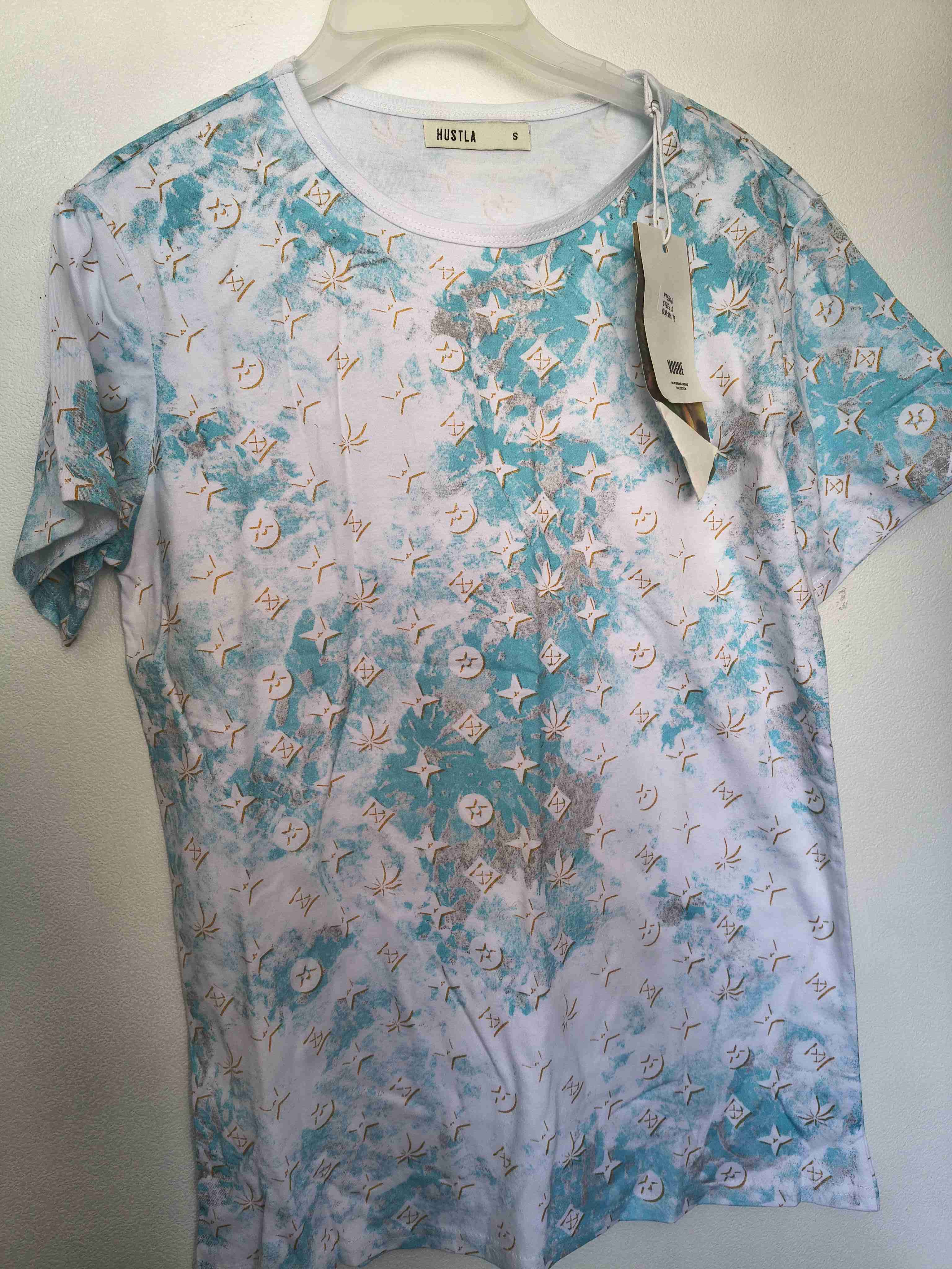 Polera estampada Hustla azul