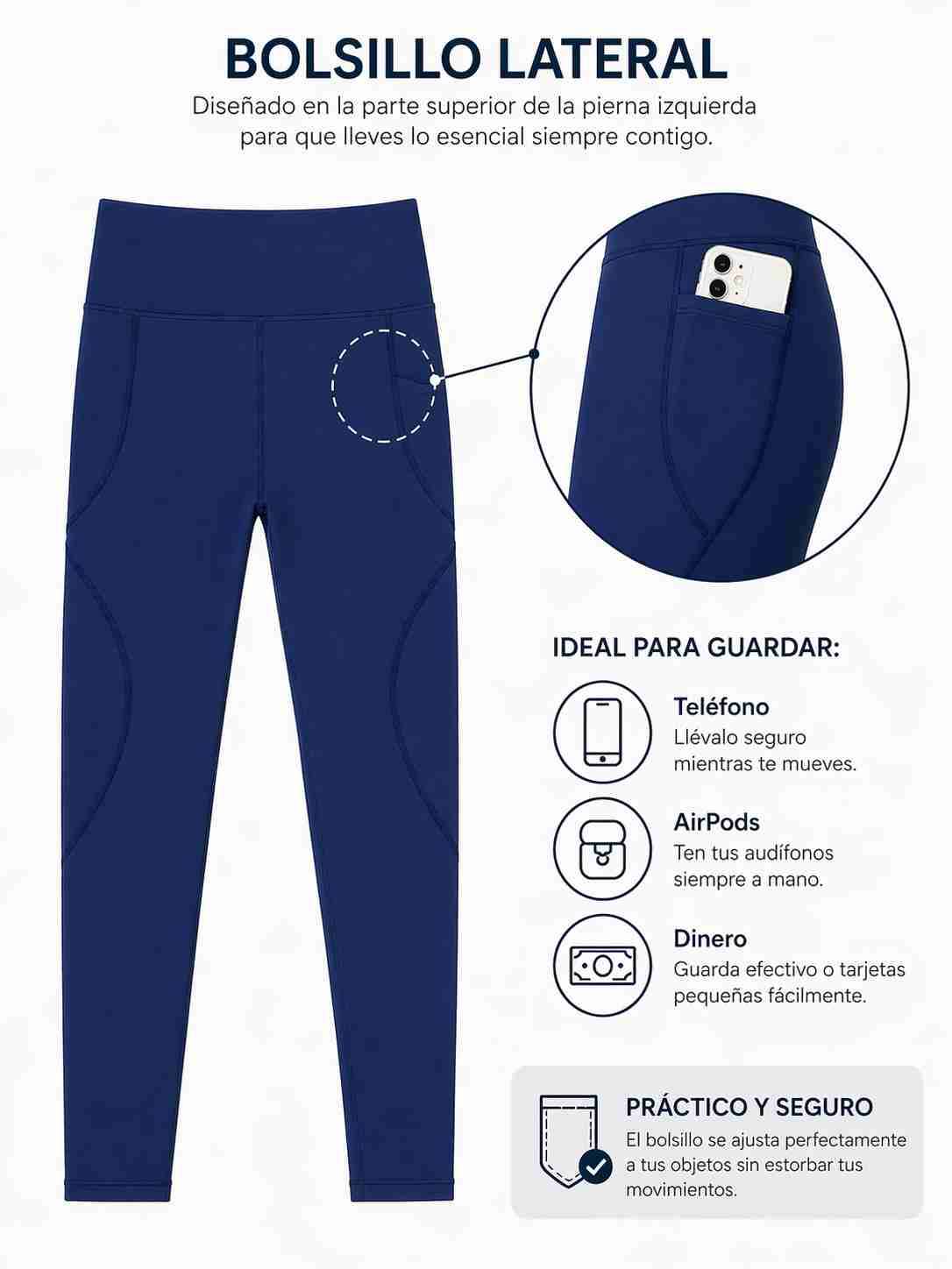 Leggings deportivos azul marino - miniatura 6
