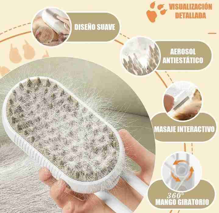 Cepillo para mascotas con vapor - miniatura 2