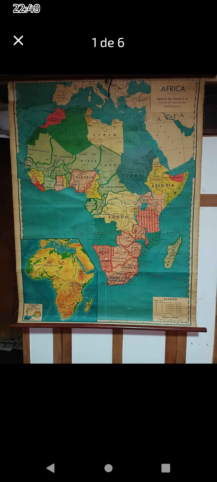 Mapa antiguo de África - miniatura 1