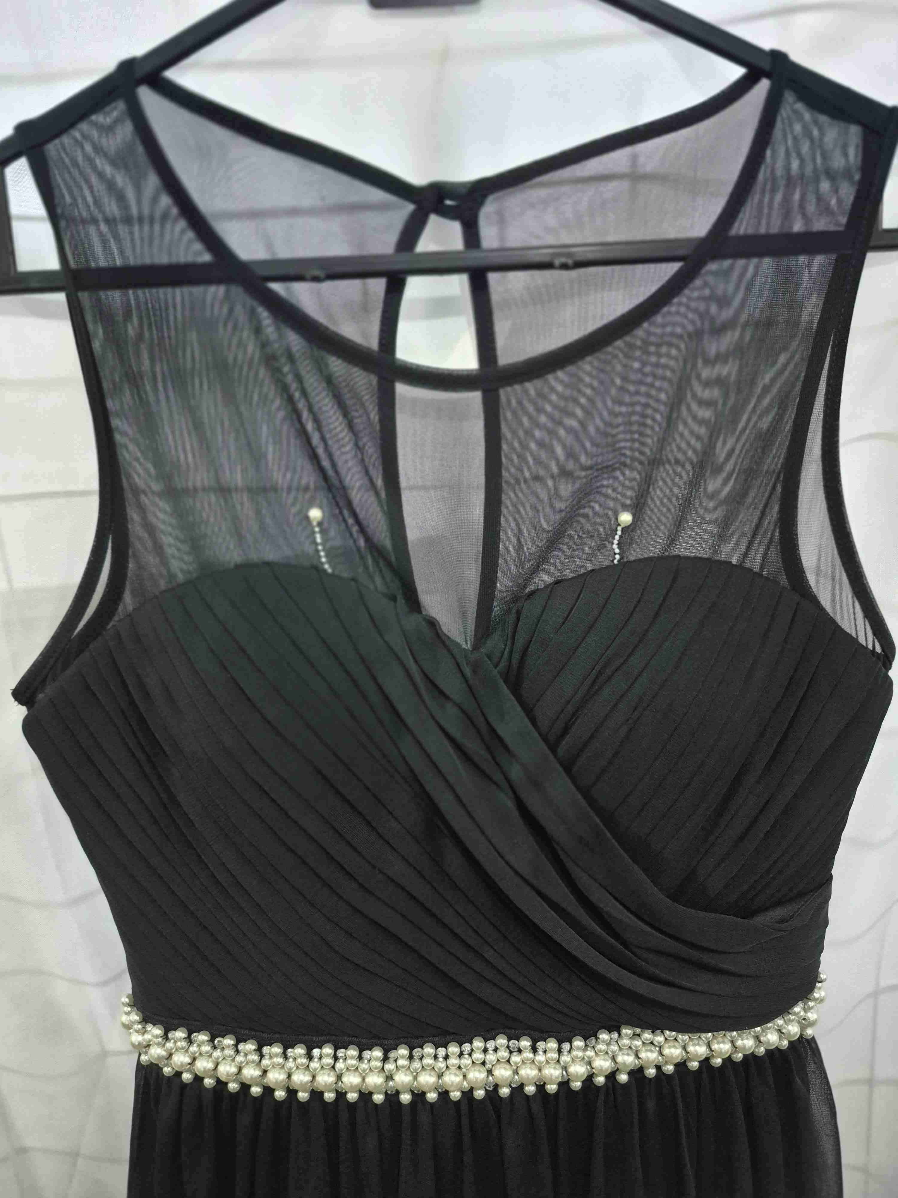 Vestido de encaje negro elegante - miniatura 2