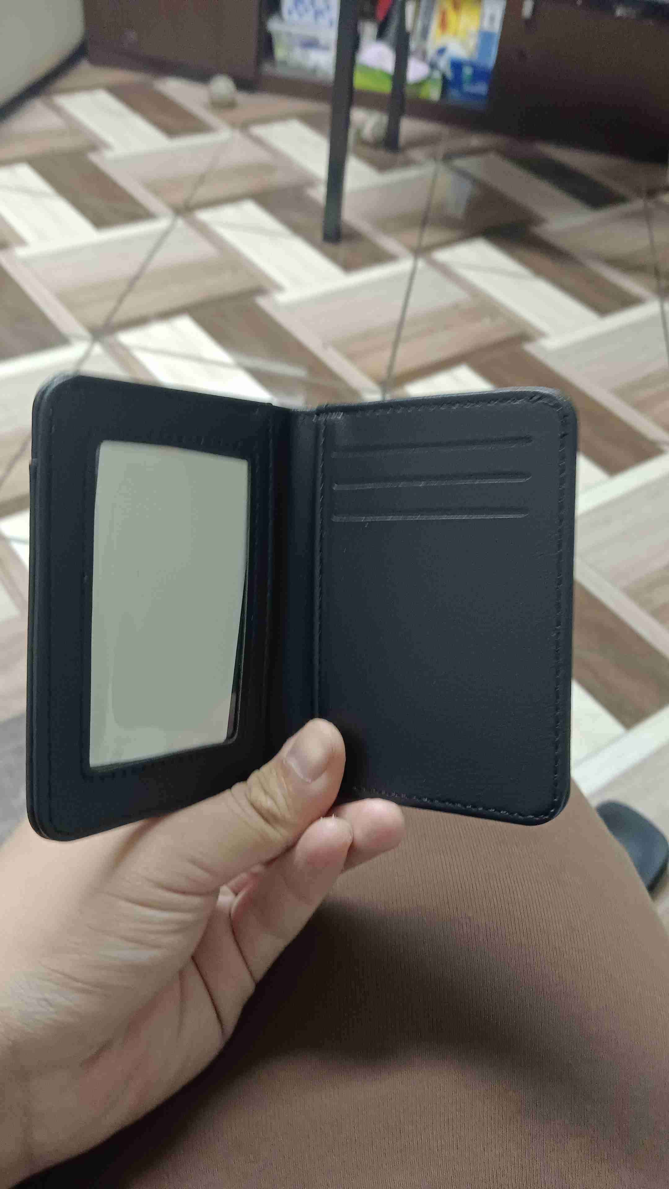 Billetera de cuero negra estampada - miniatura 2