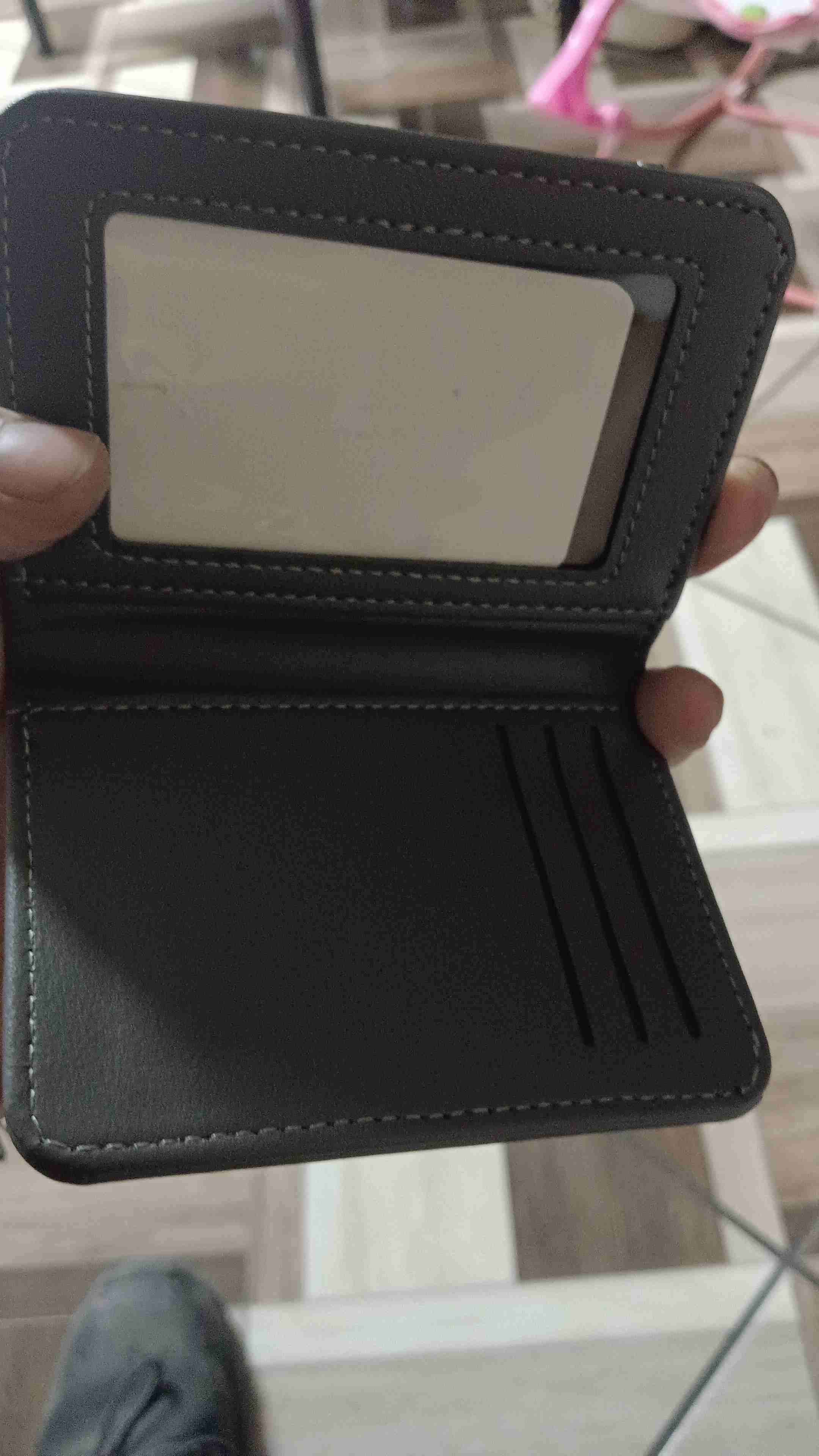 Billetera de cuero negra estampada - miniatura 4