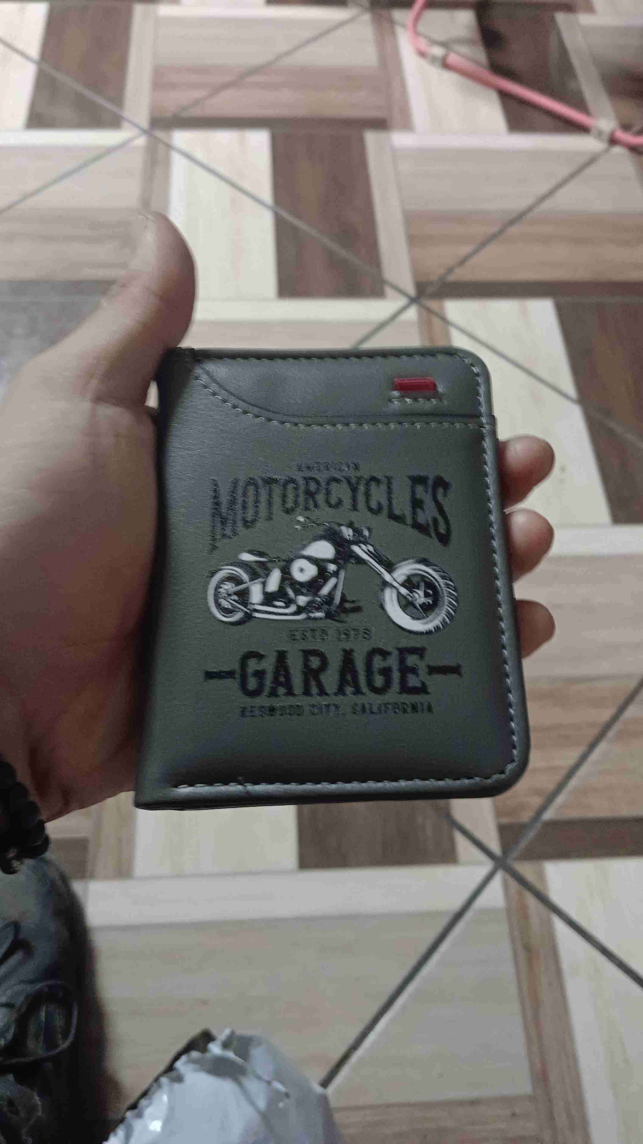 Billetera de cuero negra estampada - miniatura 5