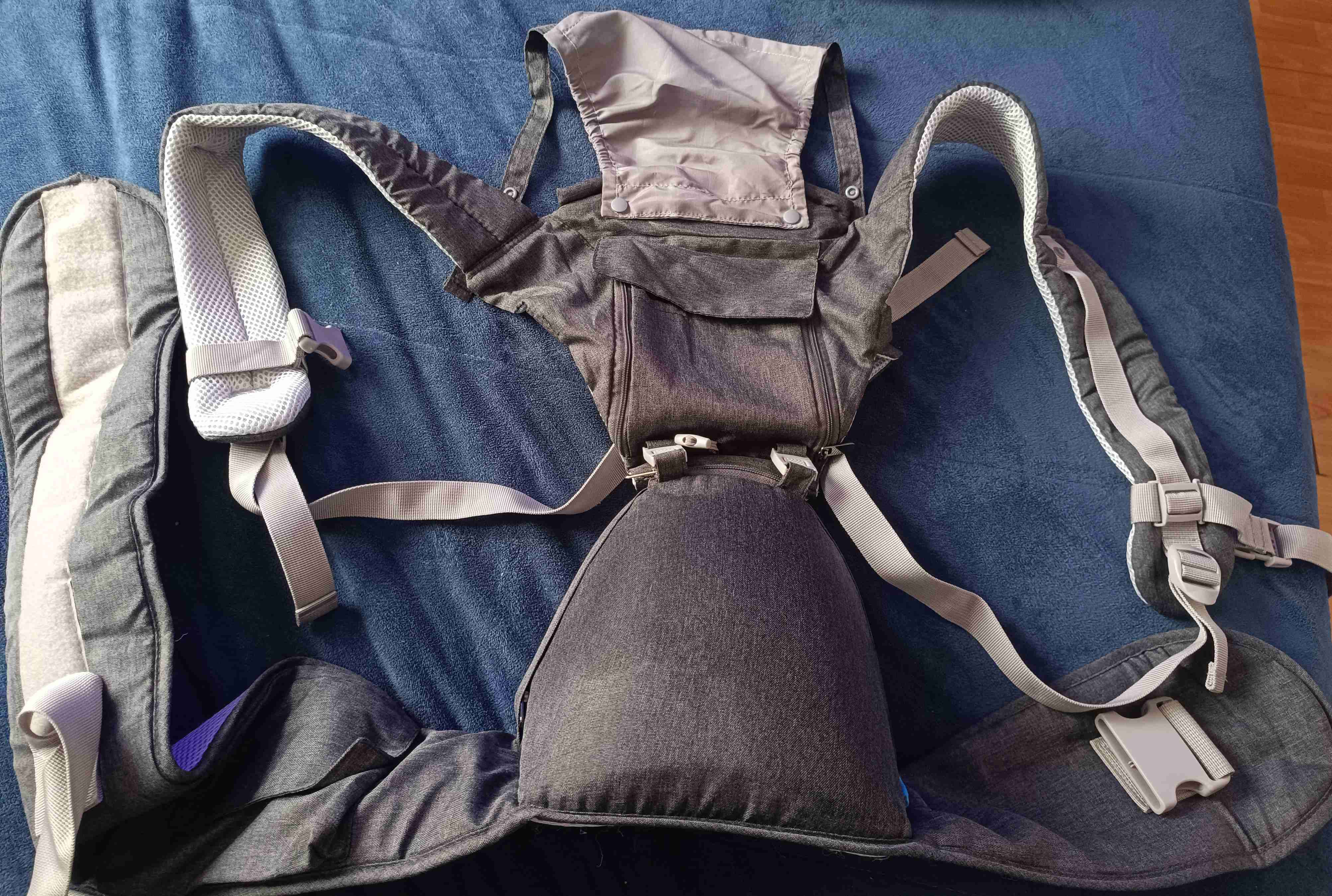 Portabebés gris ajustable - miniatura 1