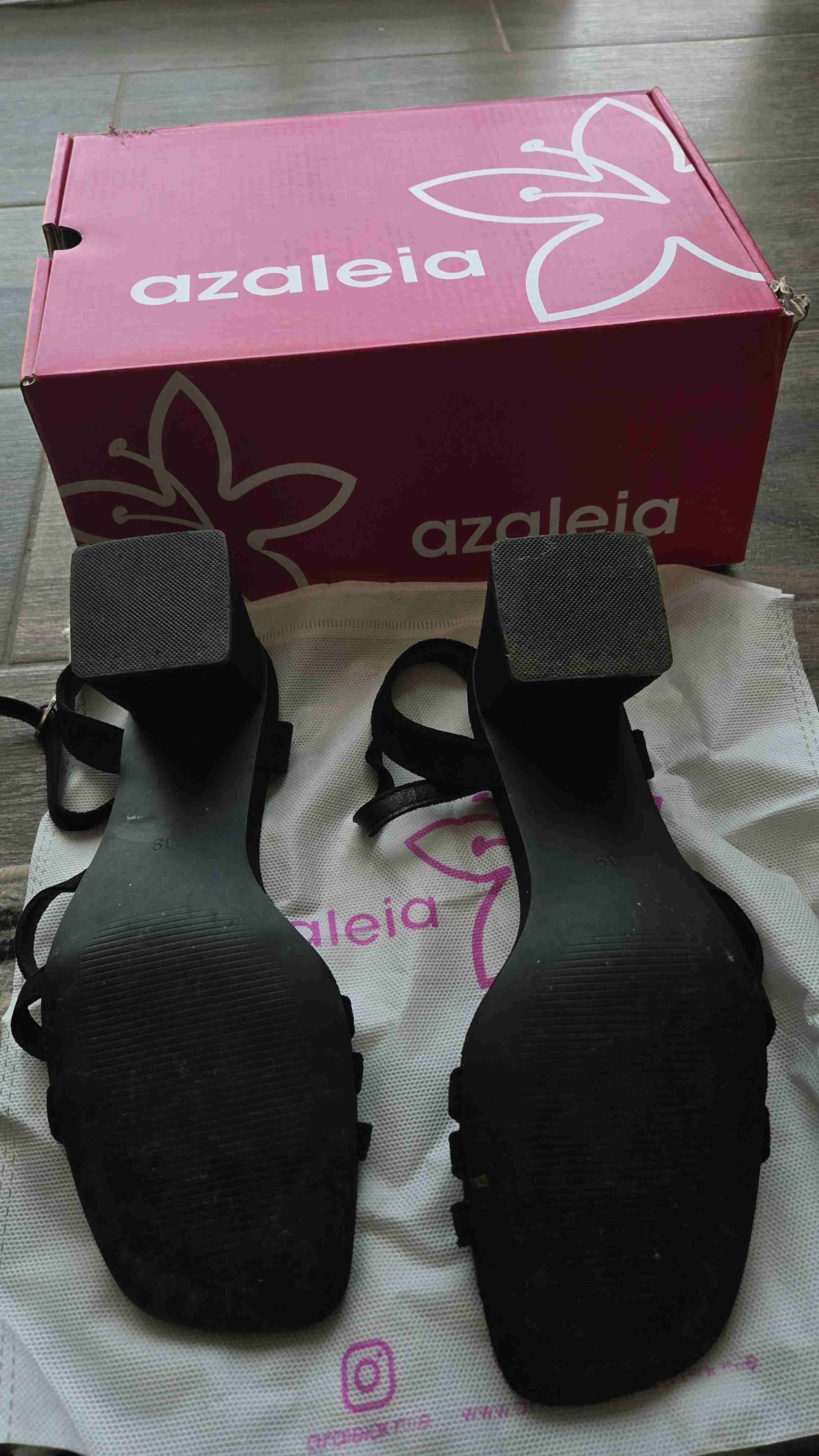 Sandalias negras de taco Azaleia - miniatura 3